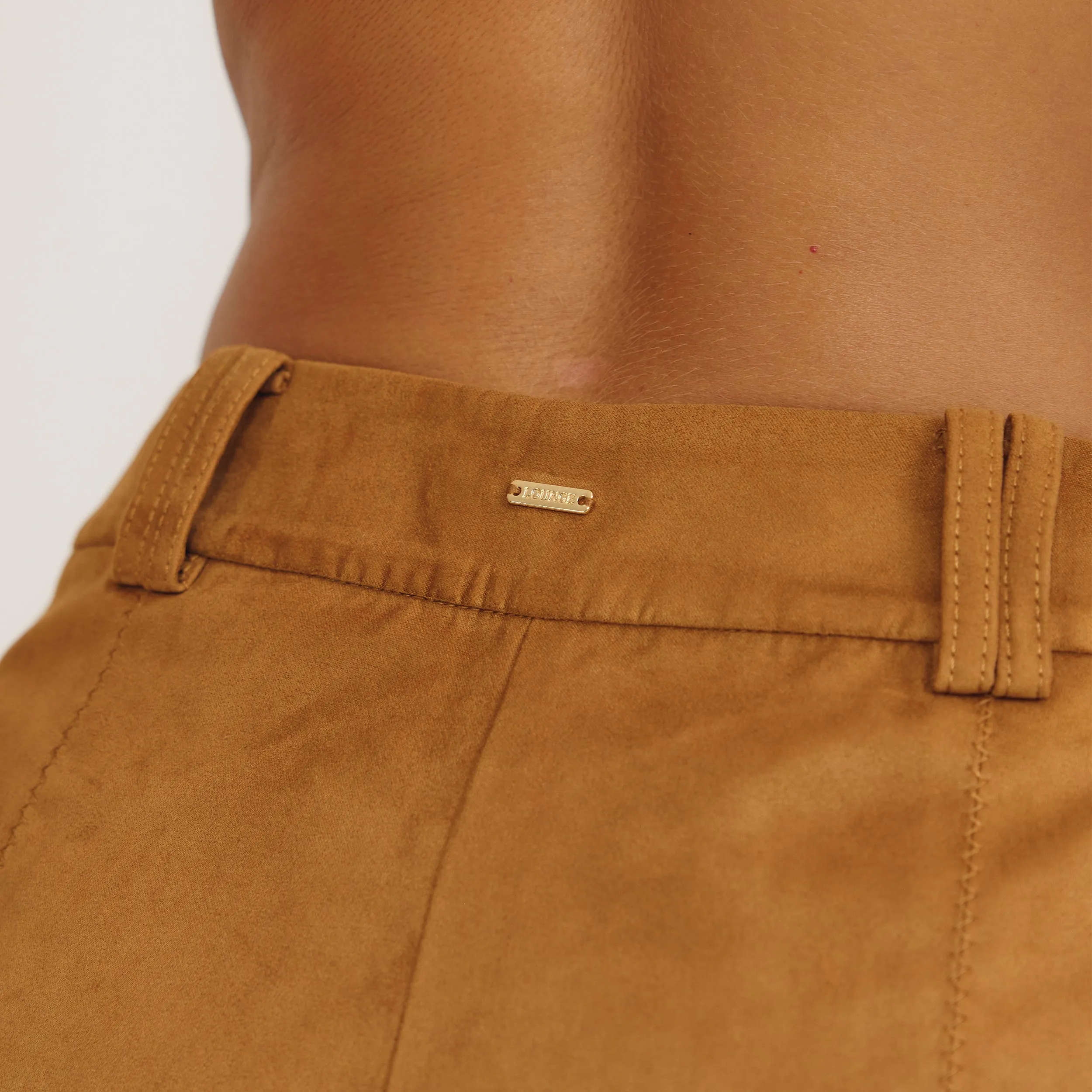 Suedette Shorts - Tan sold by Lounge Underwear product image thumbnail 5