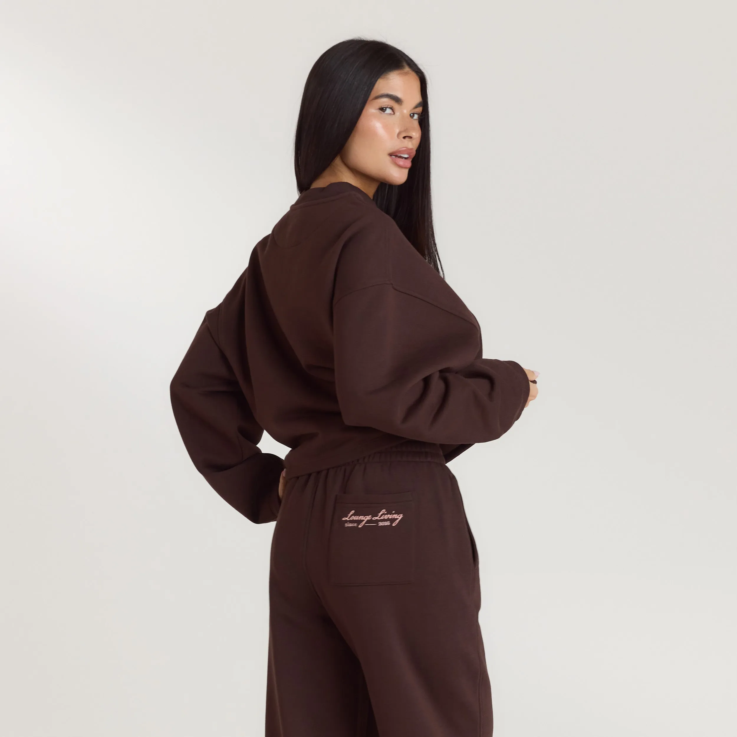 Lounge Living Quarter-Zip Jumper - Chocolate sold by Lounge Underwear product image thumbnail 2