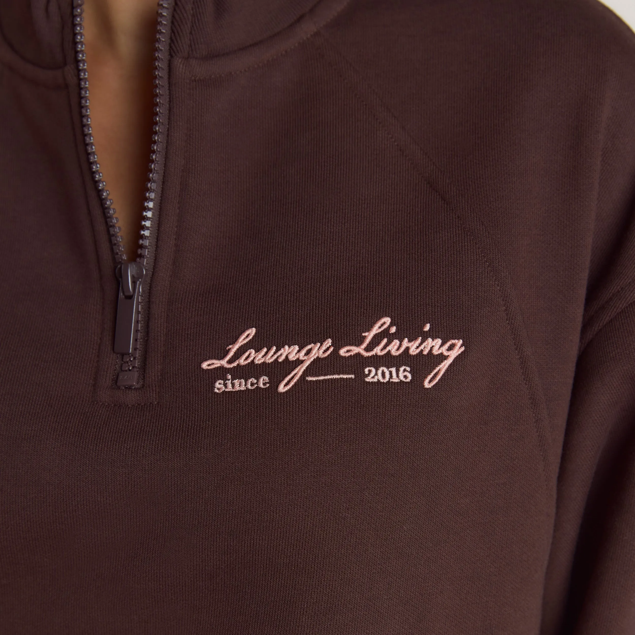 Lounge Living Quarter-Zip Jumper - Chocolate sold by Lounge Underwear product image thumbnail 4