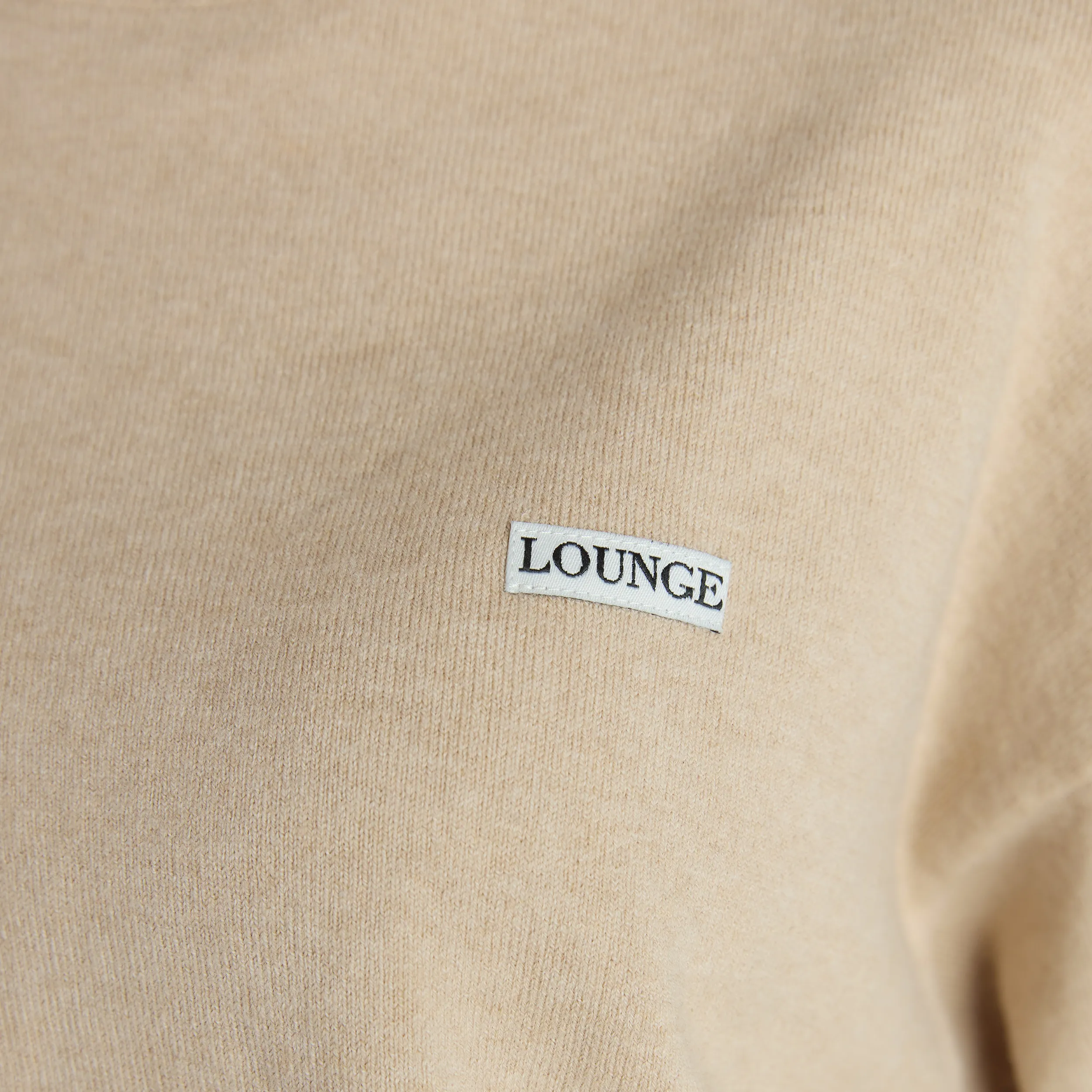 Cuffed Crew Neck Knitted Jumper - Oatmeal Marl sold by Lounge Underwear product image thumbnail 4