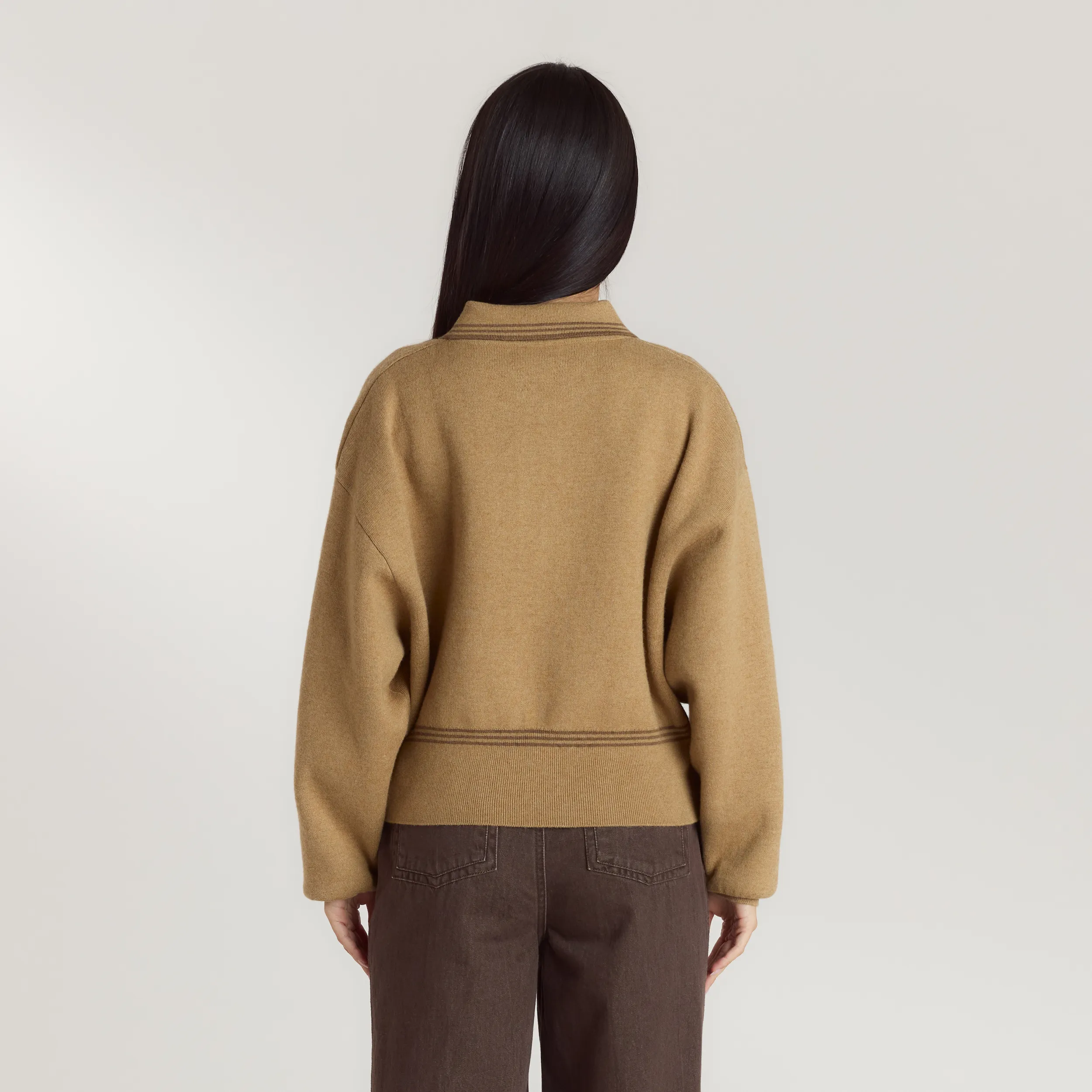 Knitted Jacket - Tan sold by Lounge Underwear product image thumbnail 2