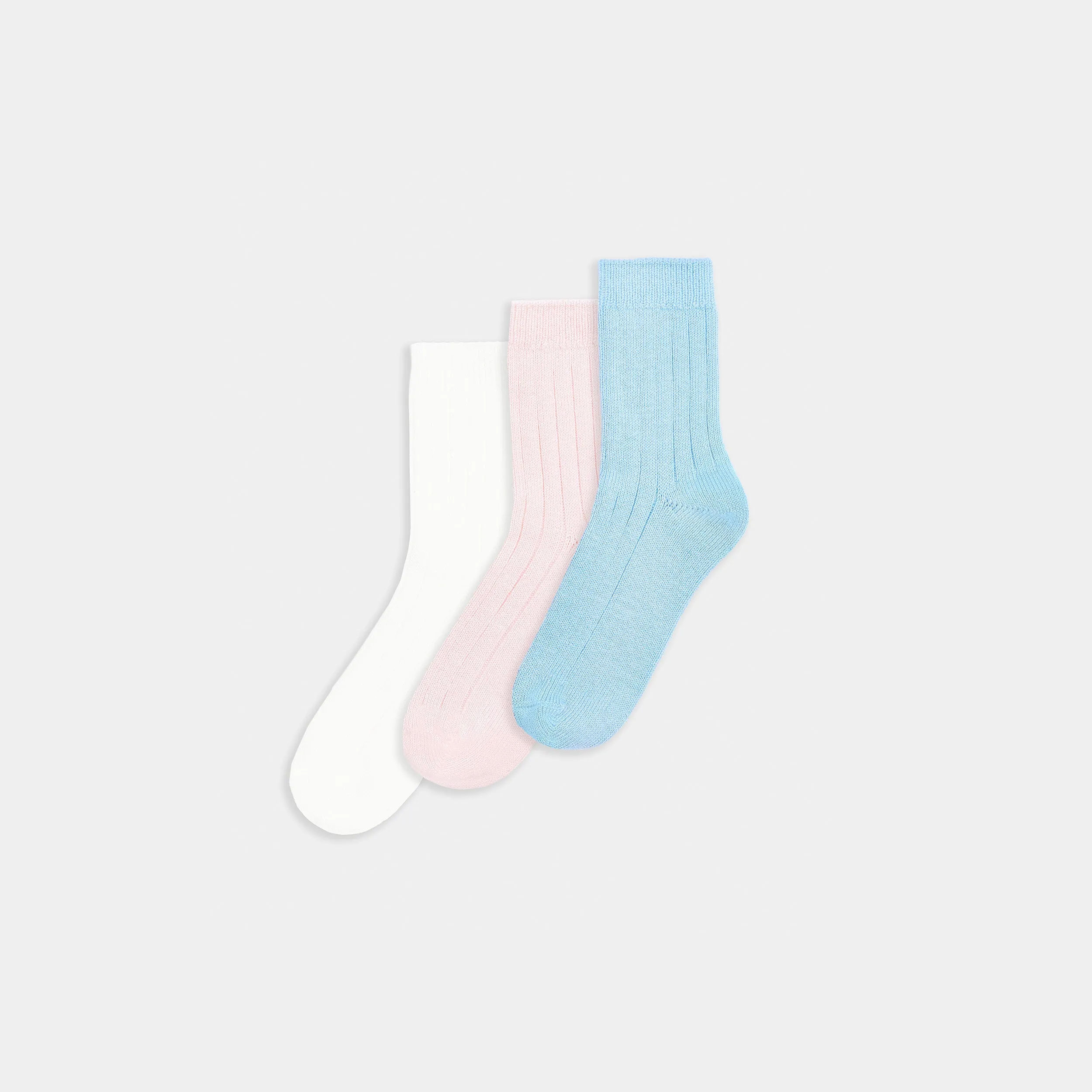 Chunky Ribbed Socks (3-Pack) - Multi sold by Lounge Underwear