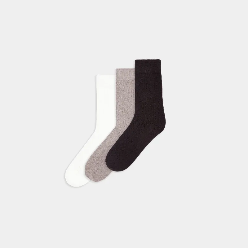 Pointelle Socks (3-Pack) - Multi sold by Lounge Underwear