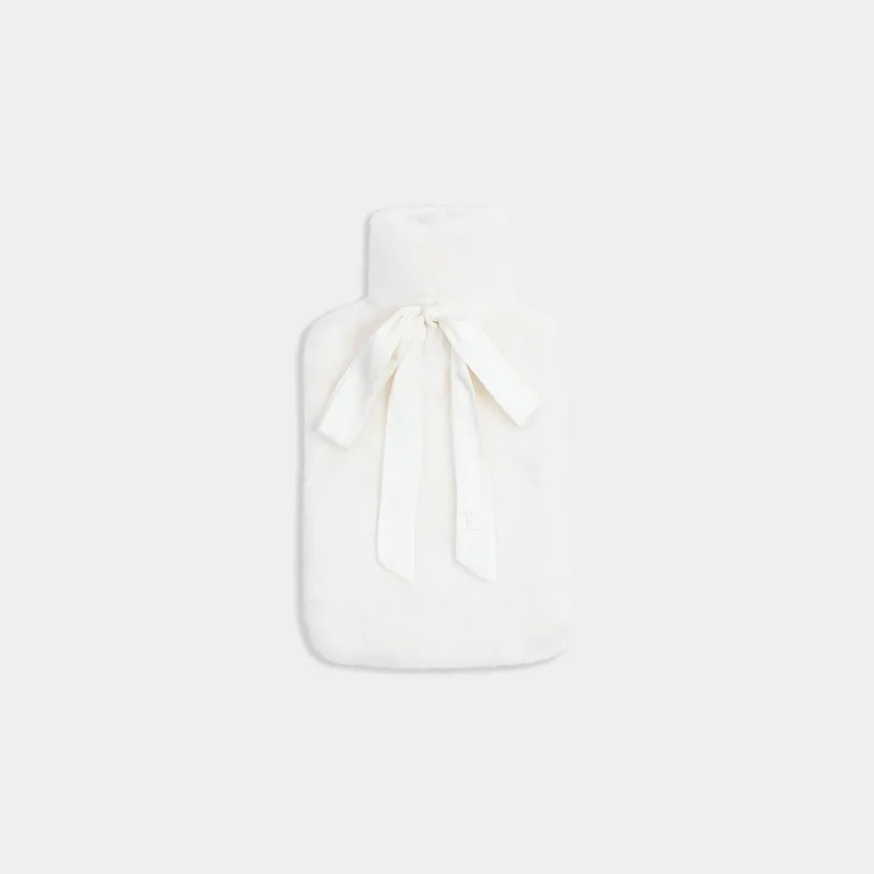 Faux Fur Hot Water Bottle - Ivory sold by Lounge Underwear