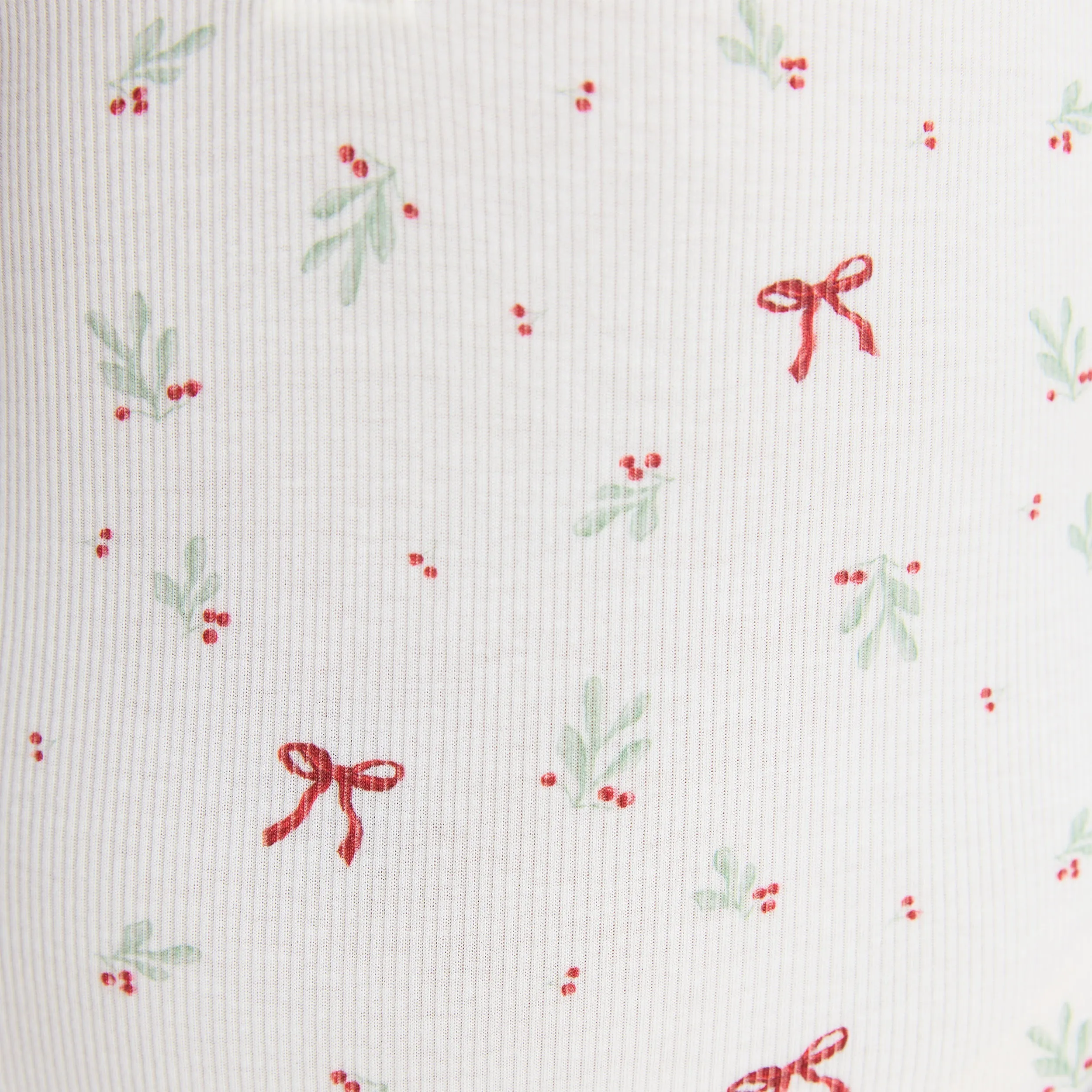 Mistletoe Ribbed Romper - Bow Print sold by Lounge Underwear product image thumbnail 3