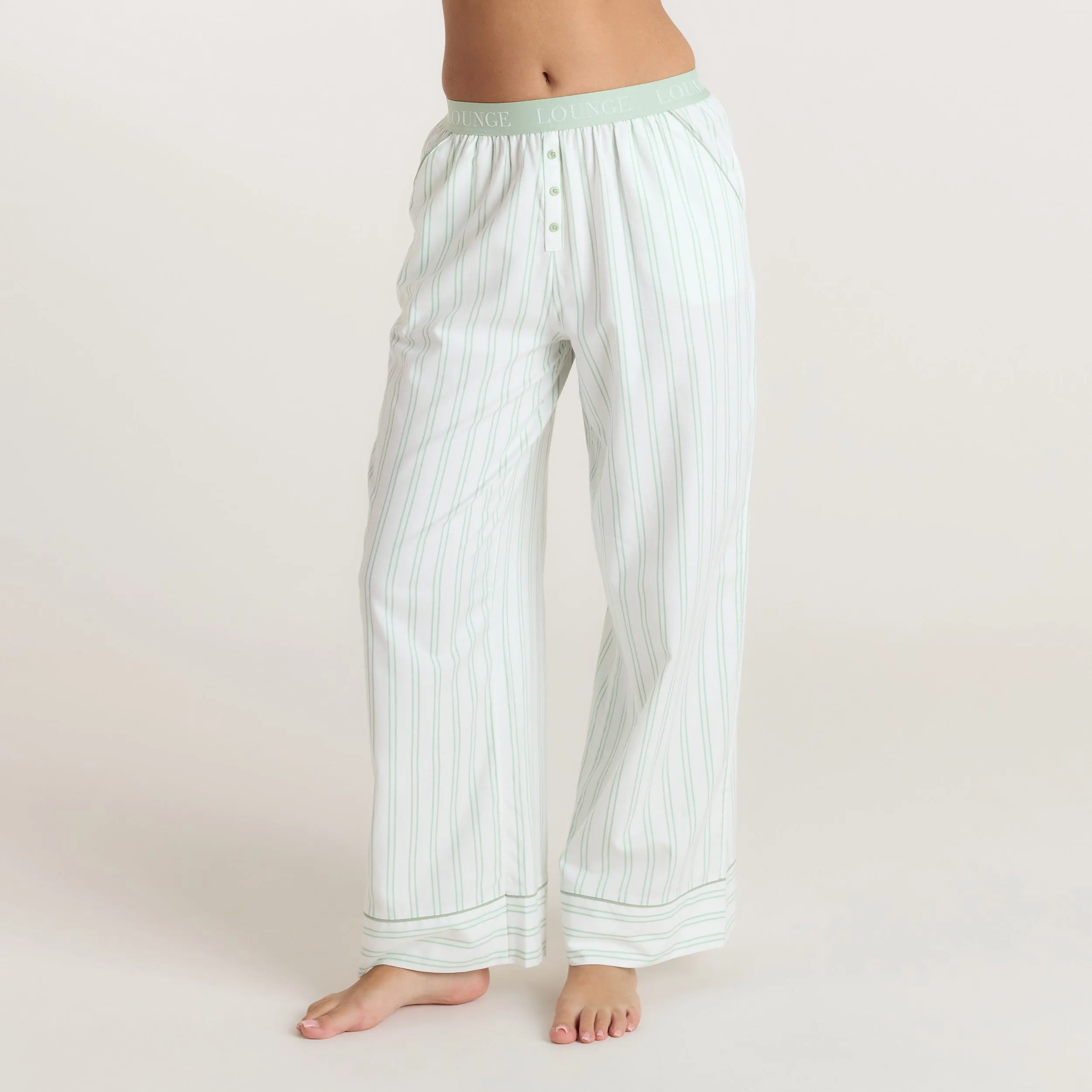 Mistletoe Pyjama Bottoms - Sage sold by Lounge Underwear