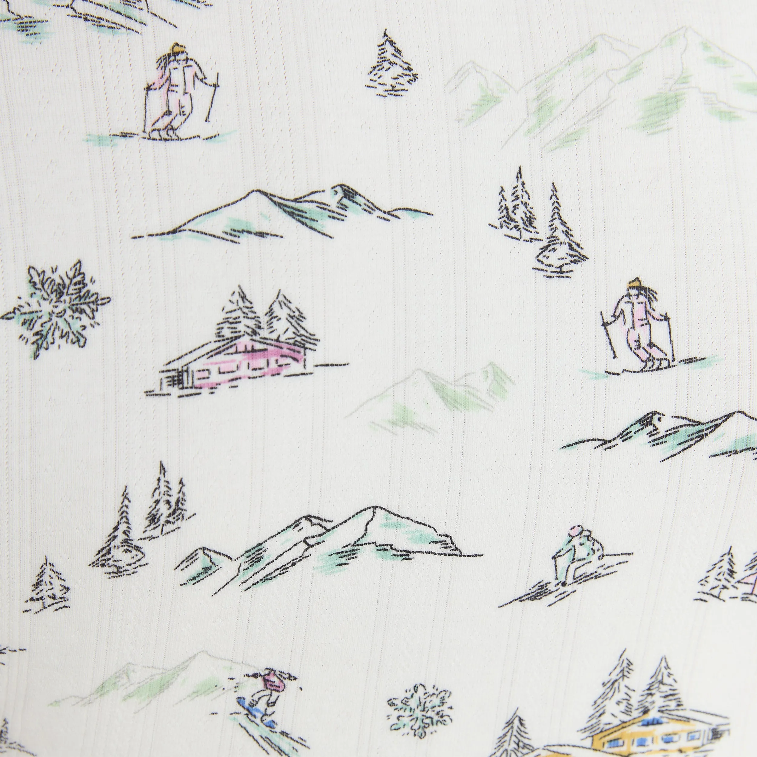 Alpine Dreams Pointelle Romper - Ski Print sold by Lounge Underwear product image thumbnail 5