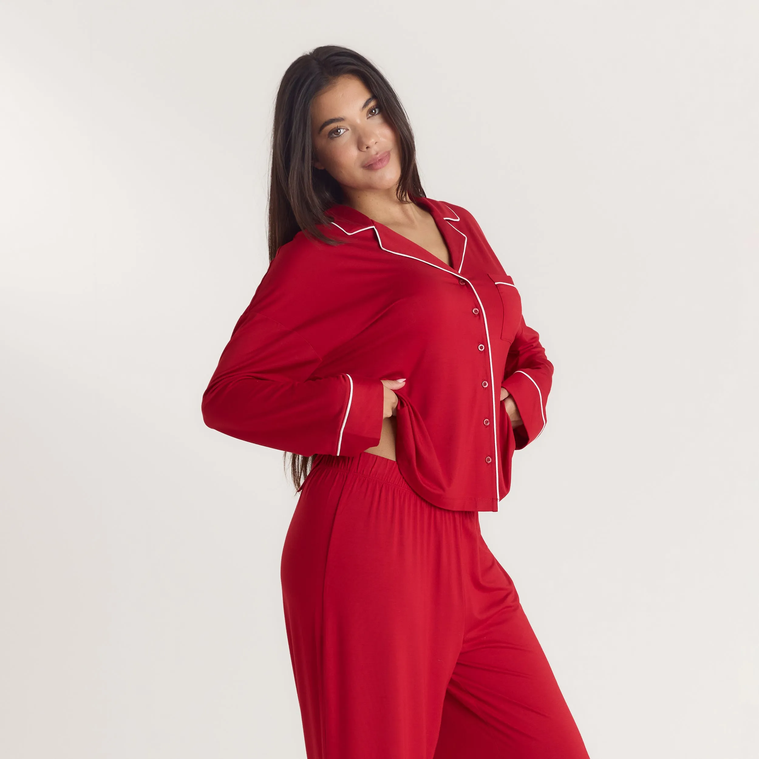 Alpine Dreams Pyjama Shirt - Red sold by Lounge Underwear product image thumbnail 5