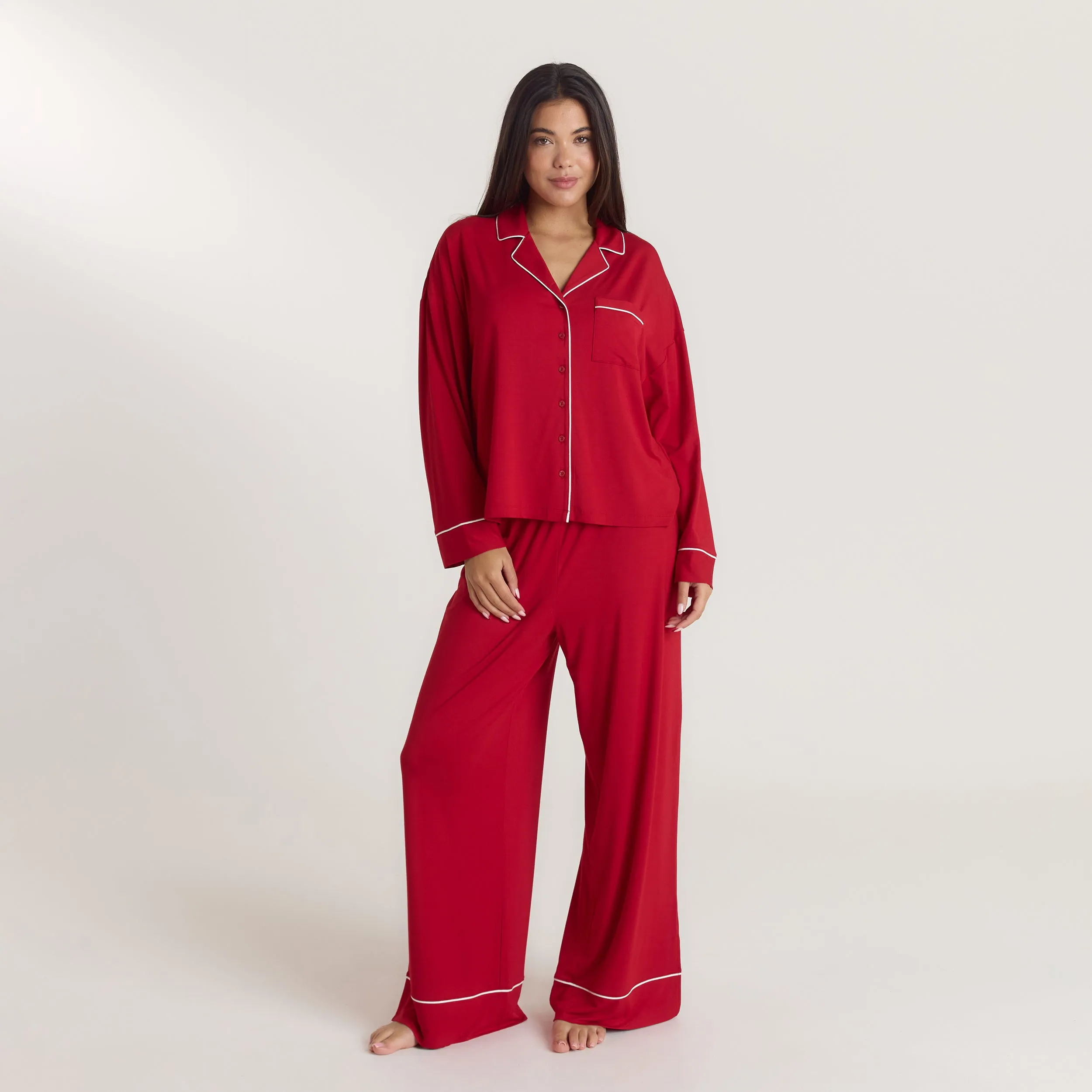 Alpine Dreams Pyjama Shirt - Red sold by Lounge Underwear product image thumbnail 3