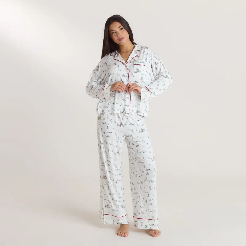 Alpine Dreams Pyjama Bottoms - Ski Print sold by Lounge Underwear