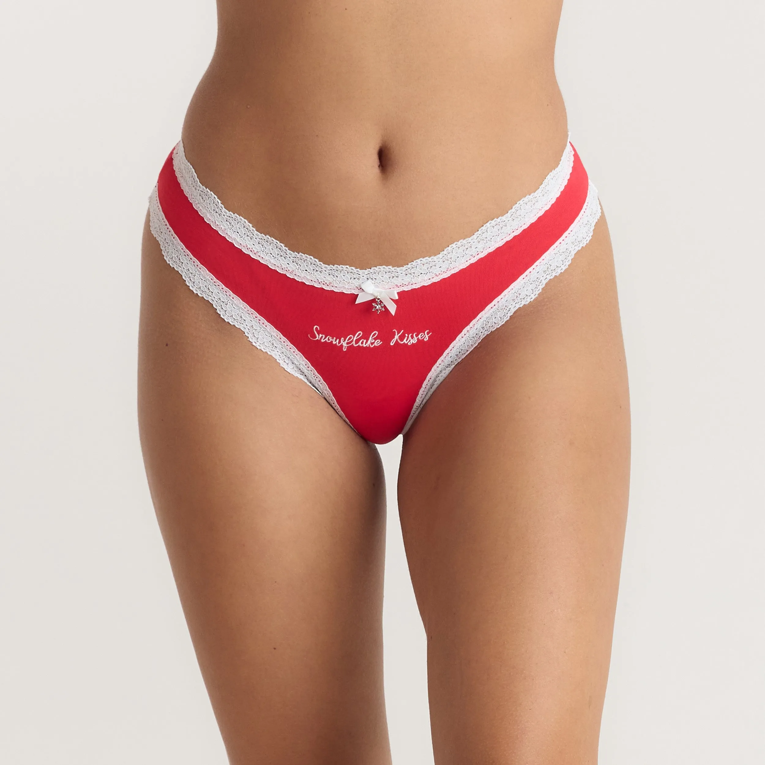 Snowflake Thongs (2-Pack) - Red/White sold by Lounge Underwear product image thumbnail 4