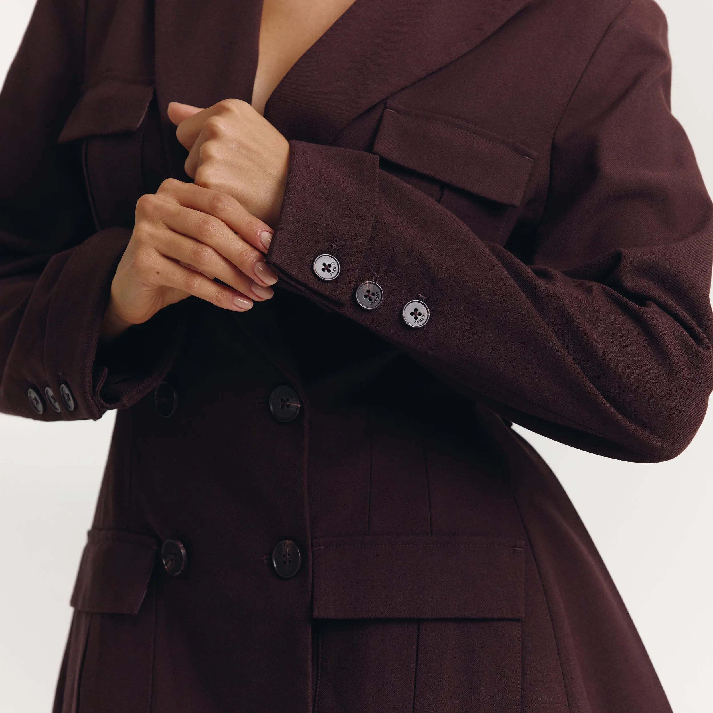 Blazer Dress - Chocolate sold by Lounge Underwear product image thumbnail 5