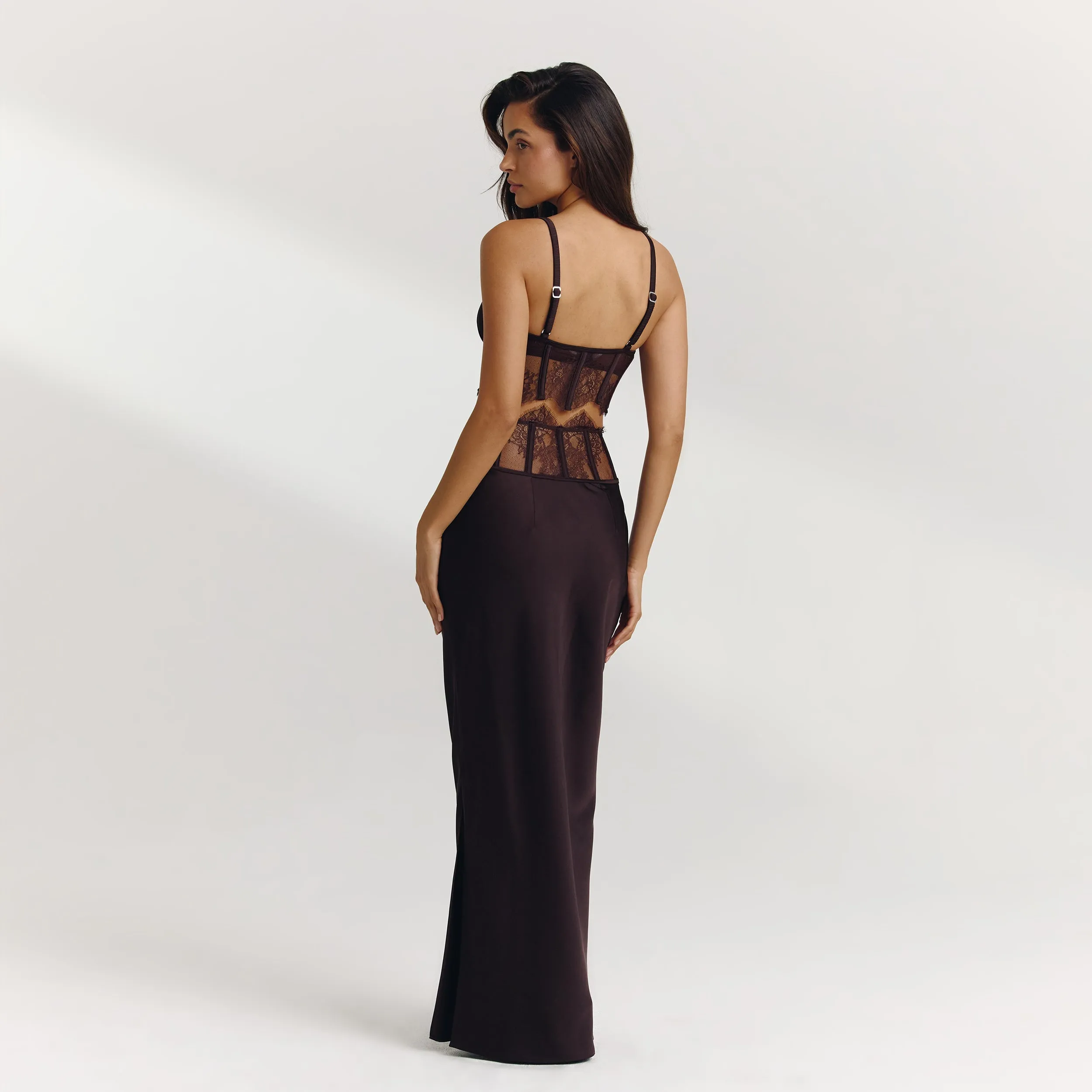 Maxi Skirt (Set) - Dark Chocolate sold by Lounge Underwear product image thumbnail 5
