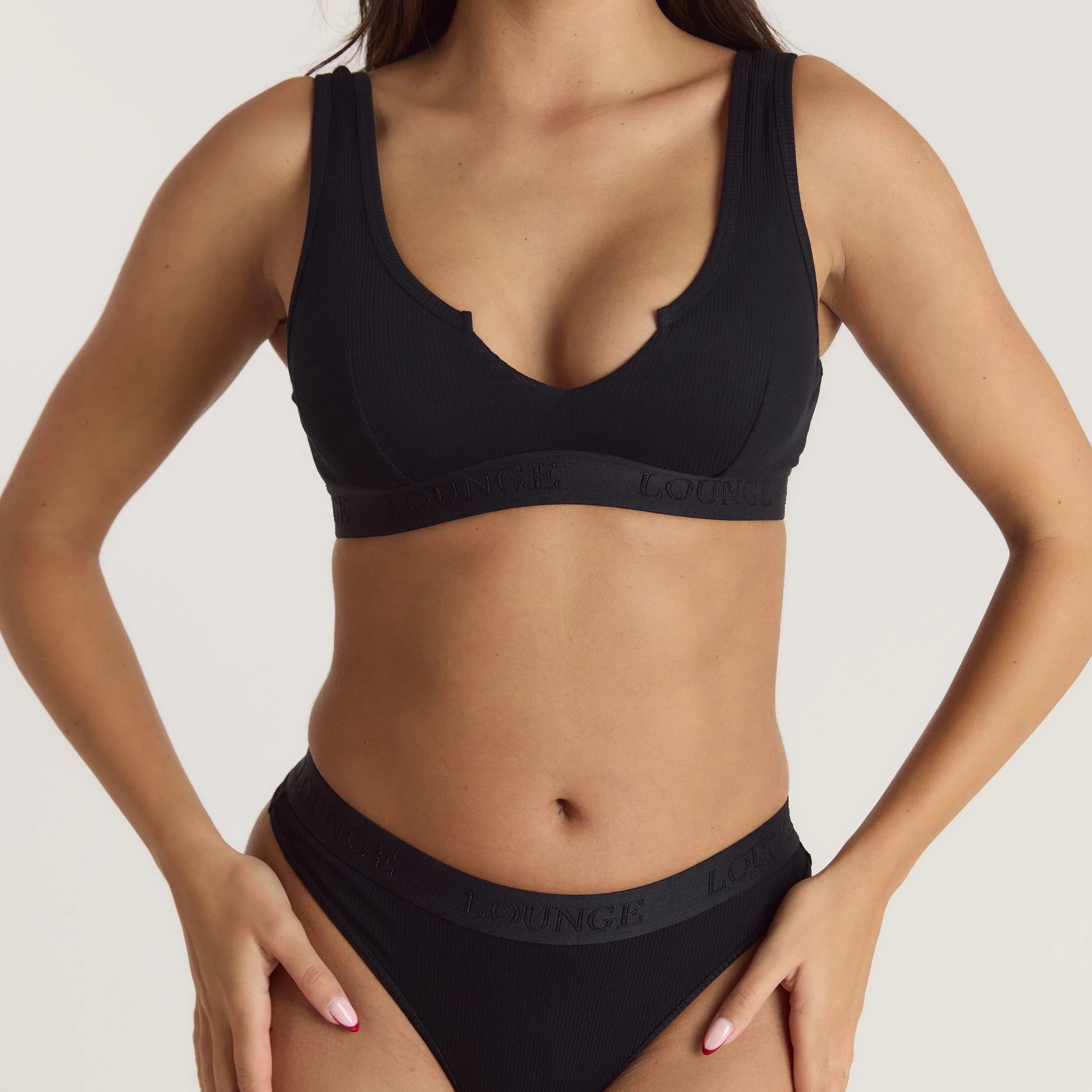 Soft Ribbed Push-Up Bralette - Black sold by Lounge Underwear product image thumbnail 4