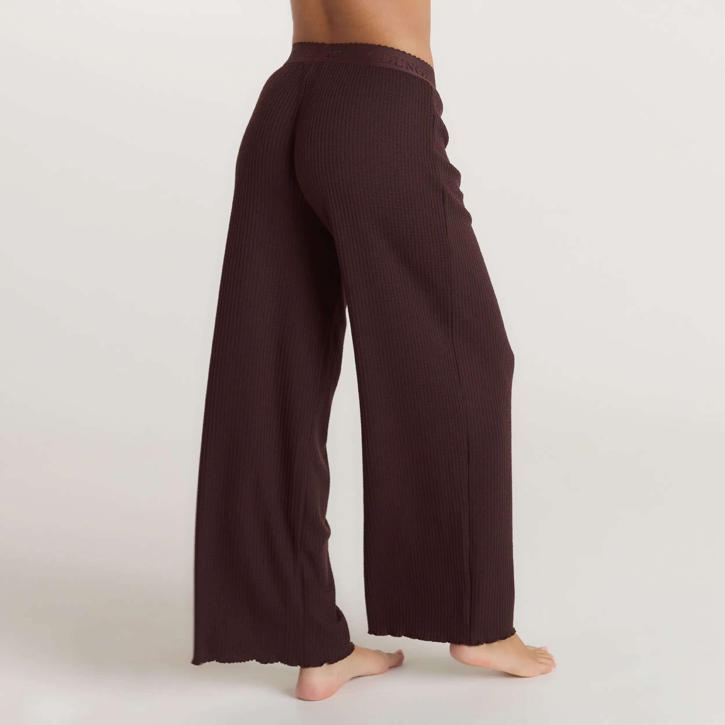 Soft Waffle Pyjama Bottoms - Dark Chocolate sold by Lounge Underwear product image thumbnail 5