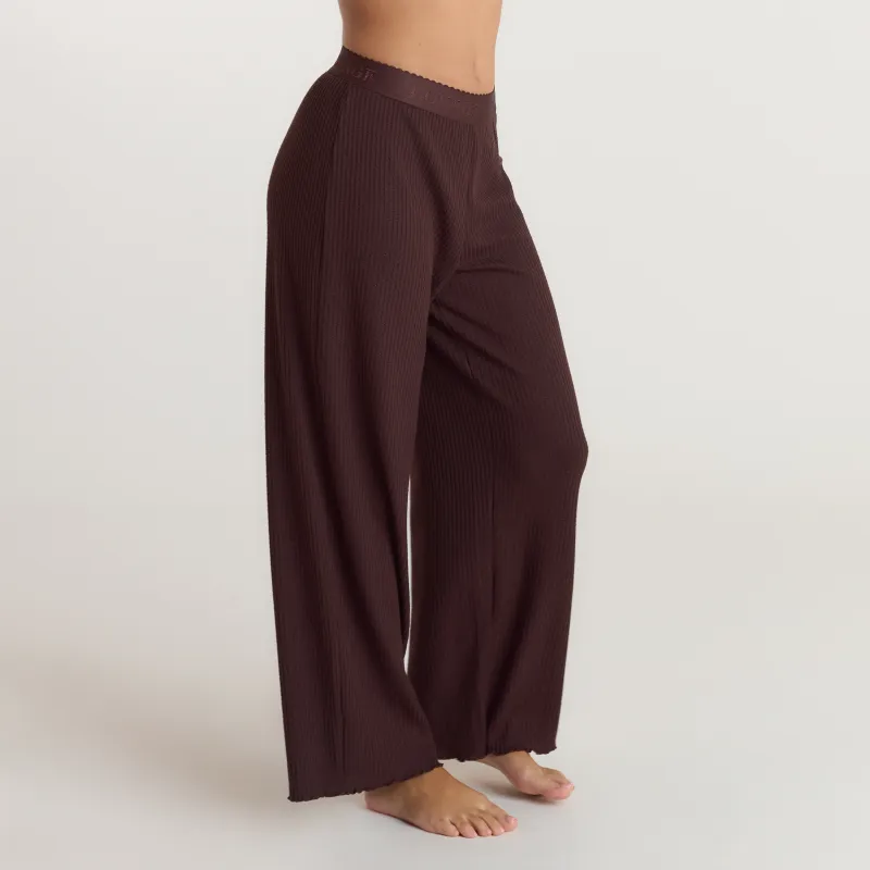 Soft Waffle Pyjama Bottoms - Dark Chocolate sold by Lounge Underwear