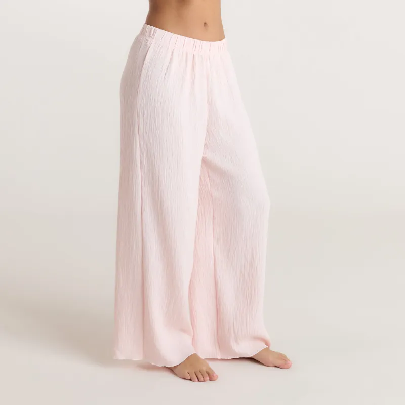 Crinkle Pyjama Bottoms - Pink sold by Lounge Underwear