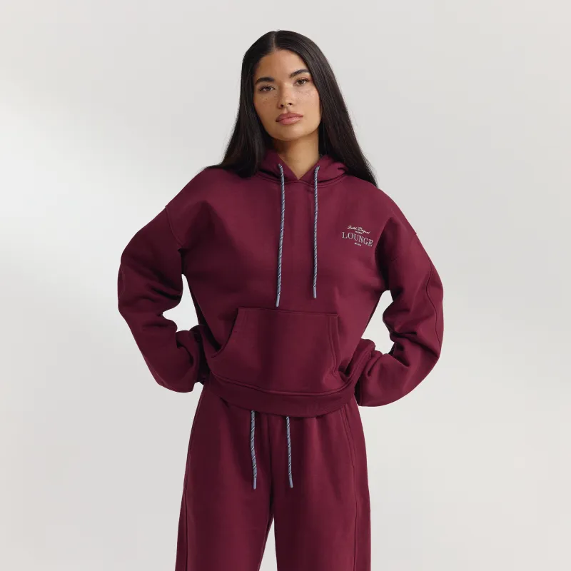 Oversized Hoodie - Cherry Lacquer sold by Lounge Underwear
