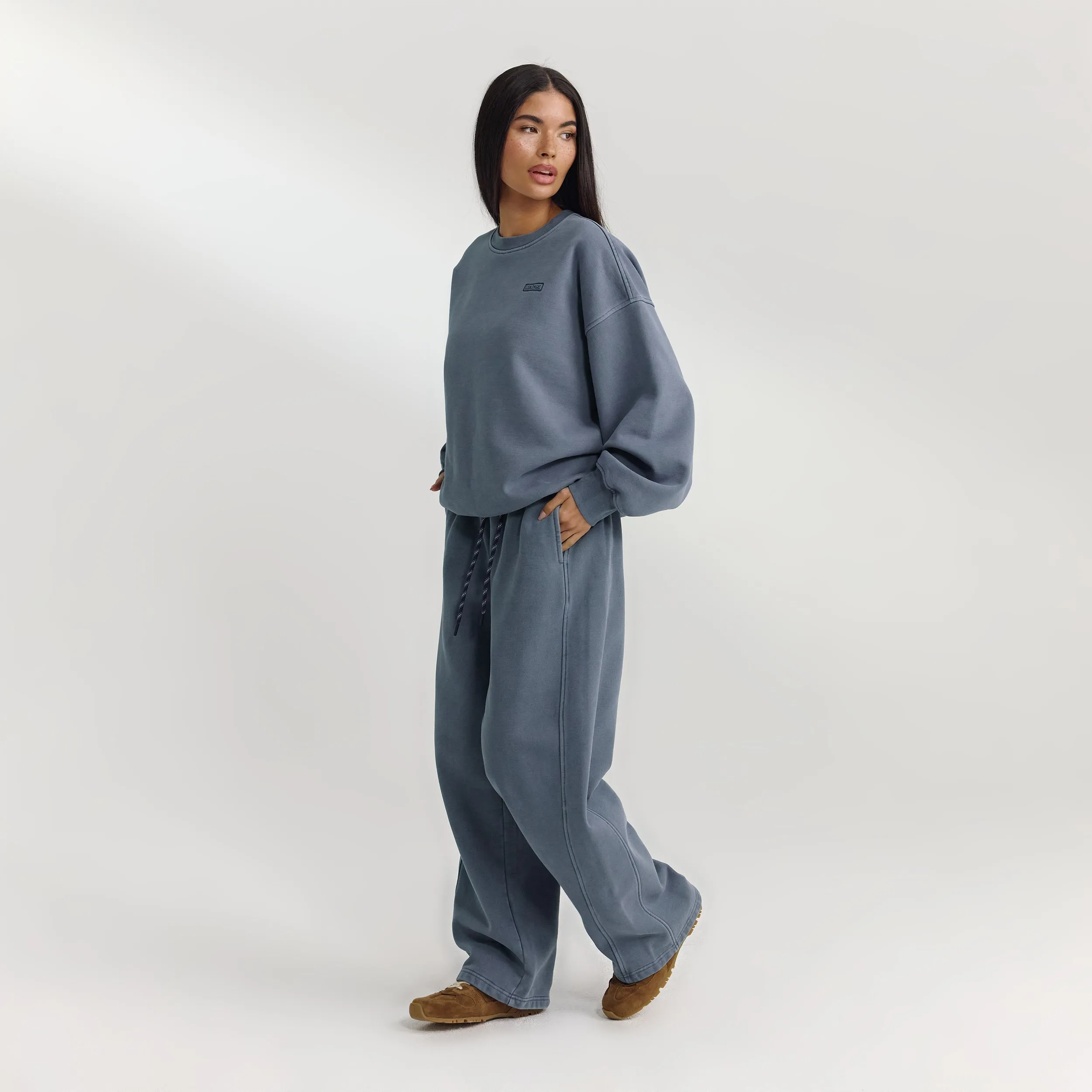 Oversized Jumper - Washed Blue sold by Lounge Underwear product image thumbnail 3