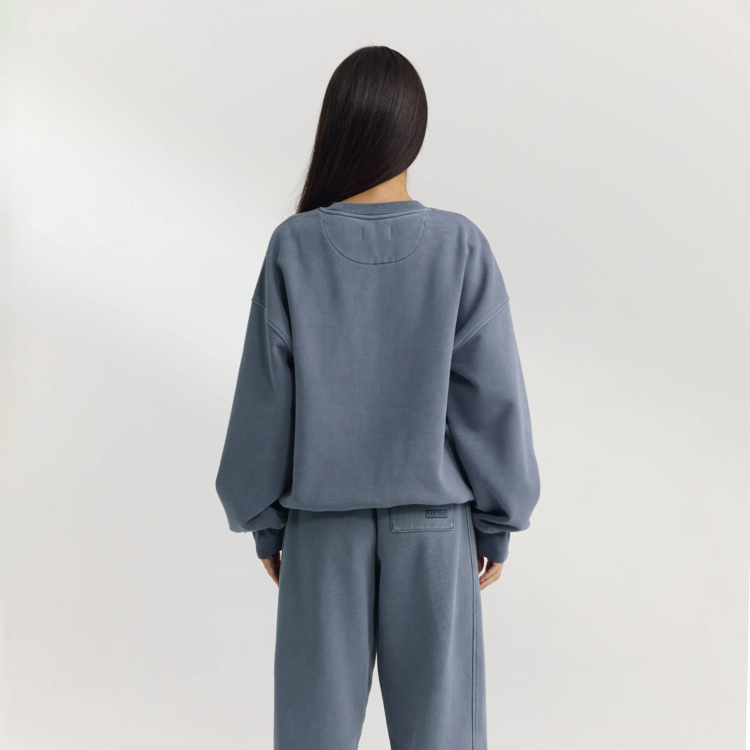 Oversized Jumper - Washed Blue sold by Lounge Underwear product image thumbnail 4
