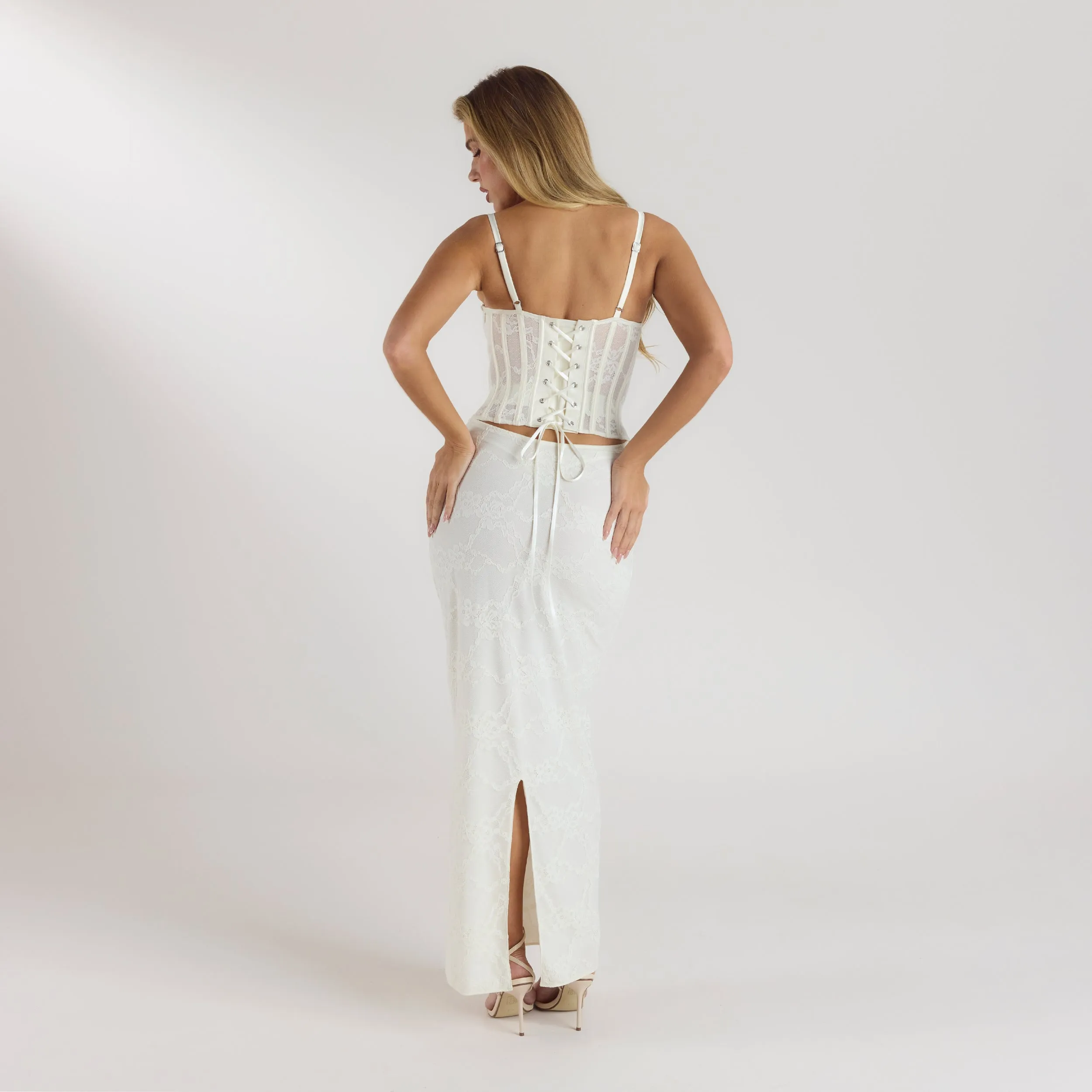 Blossom Maxi Dress with Bodysuit - Cream sold by Lounge Underwear product image thumbnail 2