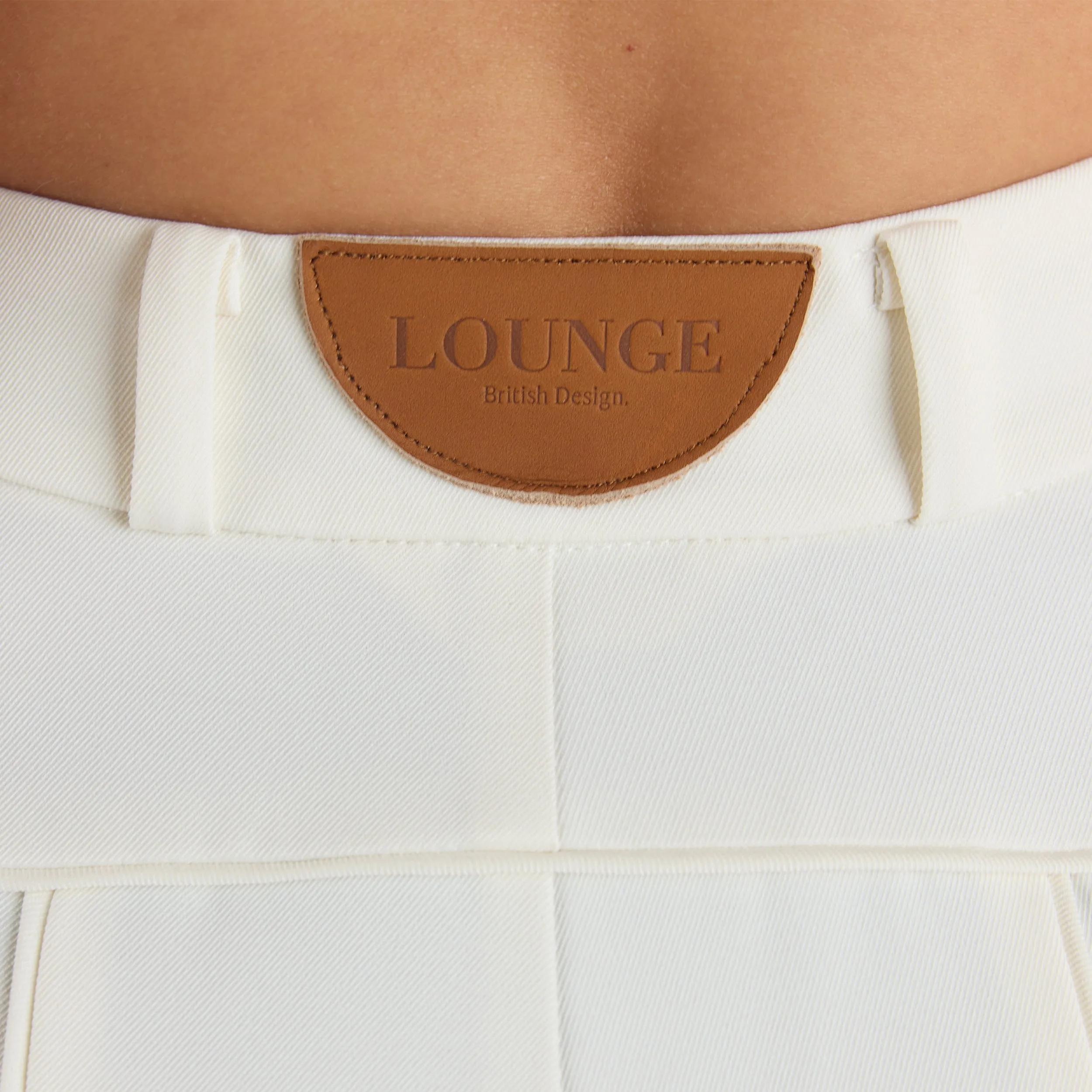 Wide-Leg Pleat Detail Trousers - Off White sold by Lounge Underwear product image thumbnail 4