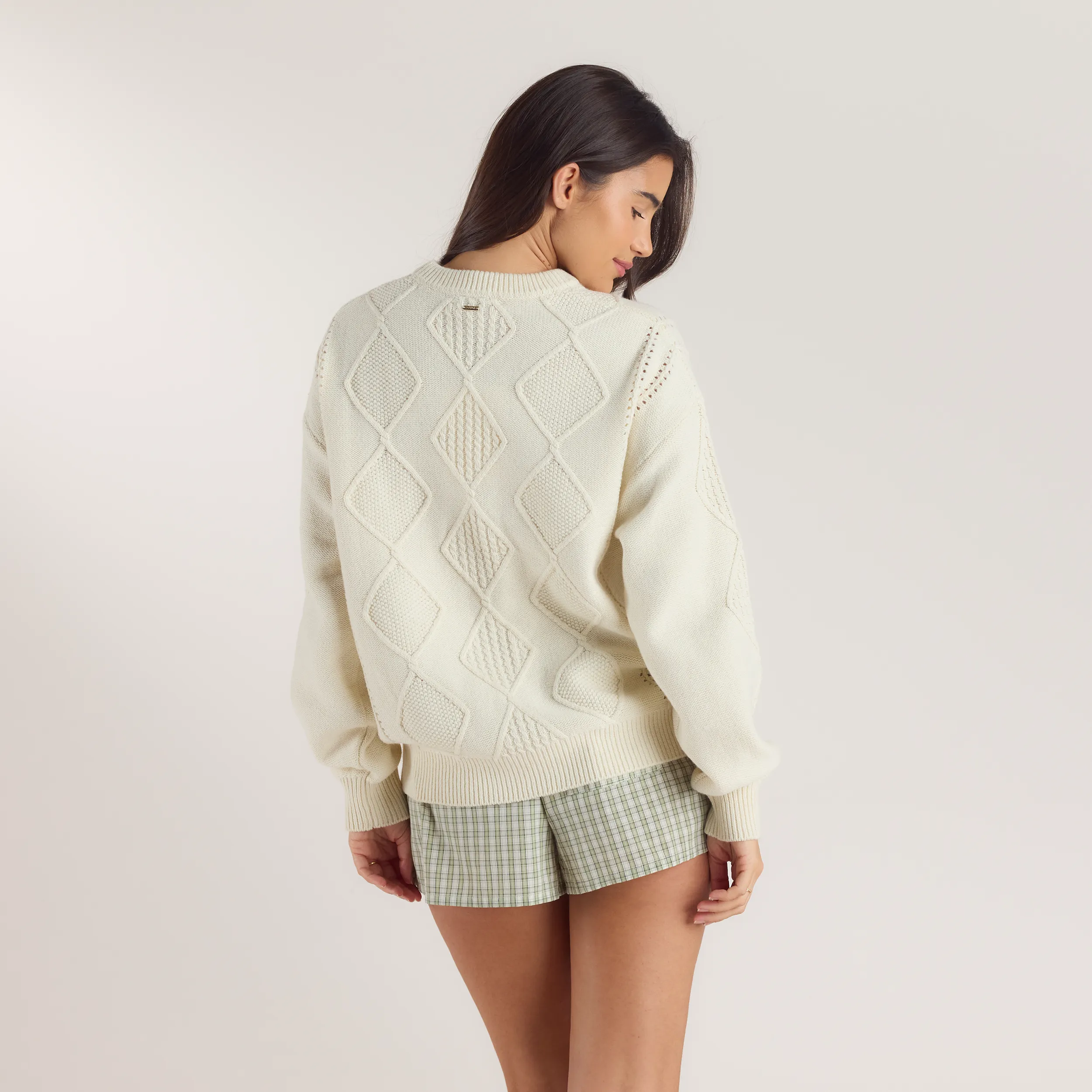 Cable-Knit Jumper - Cream sold by Lounge Underwear product image thumbnail 2