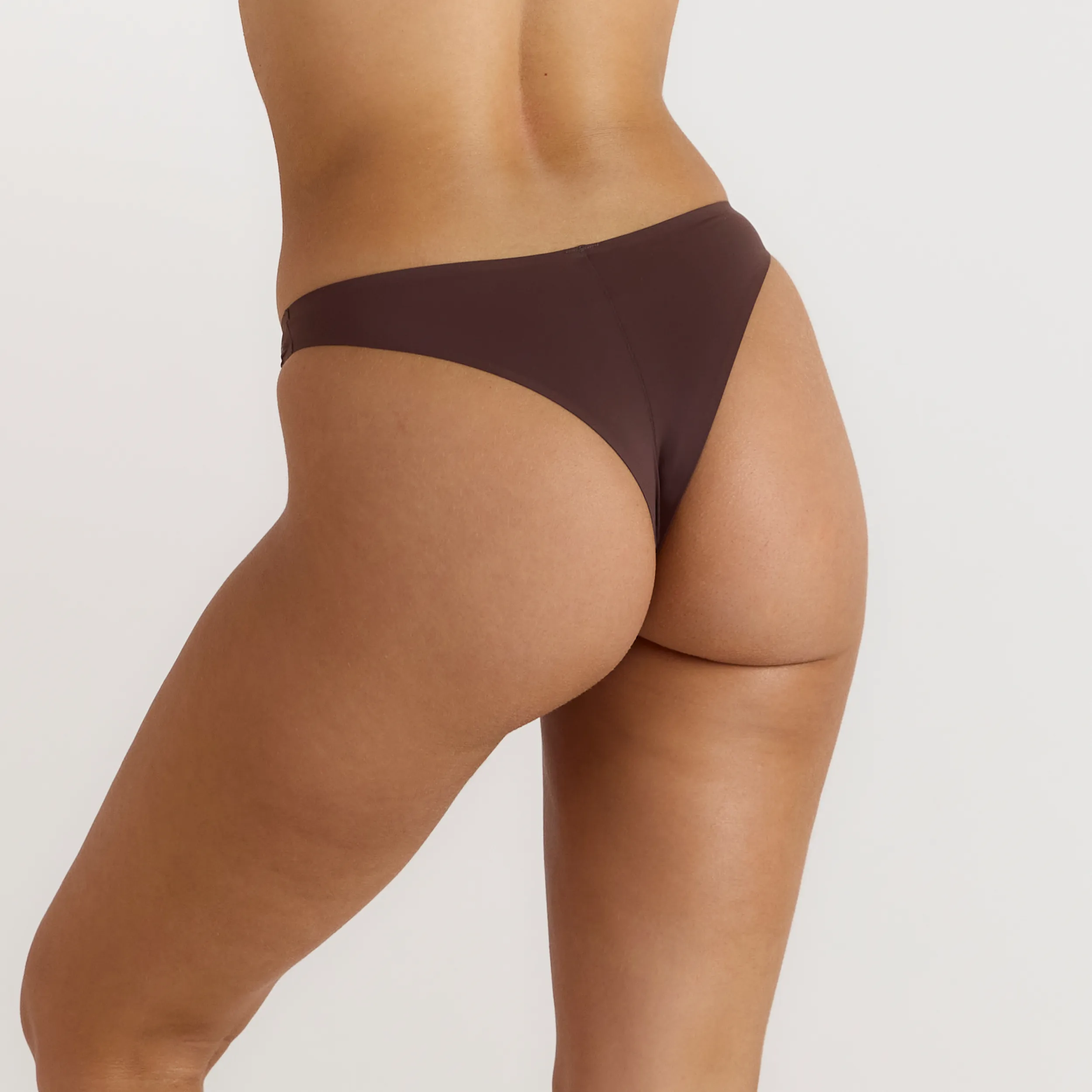 Seamless Brazilian Briefs - Chocolate sold by Lounge Underwear product image thumbnail 2