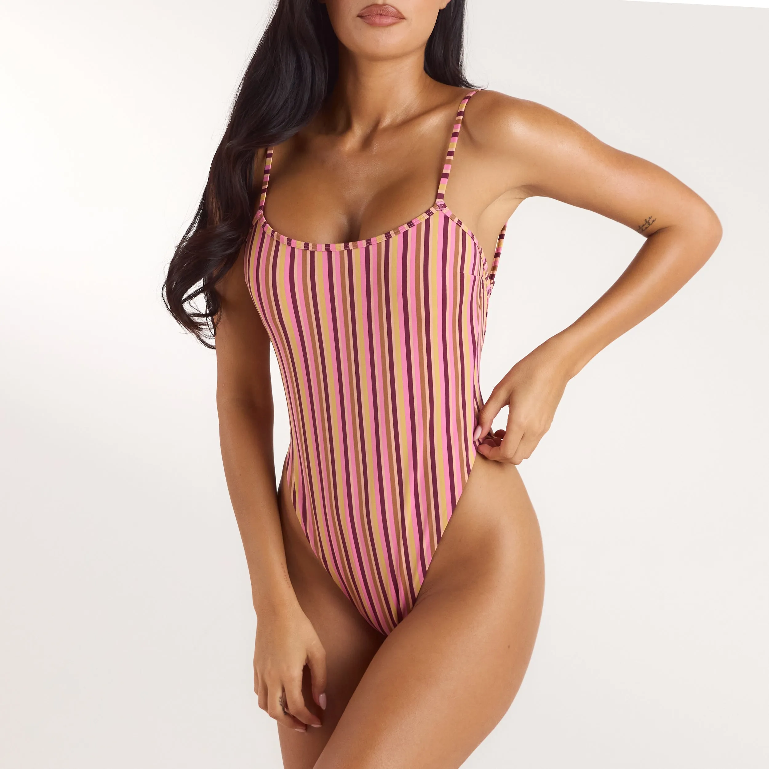 Sunstripe Swimsuit - Retro Stripe sold by Lounge Underwear product image thumbnail 2