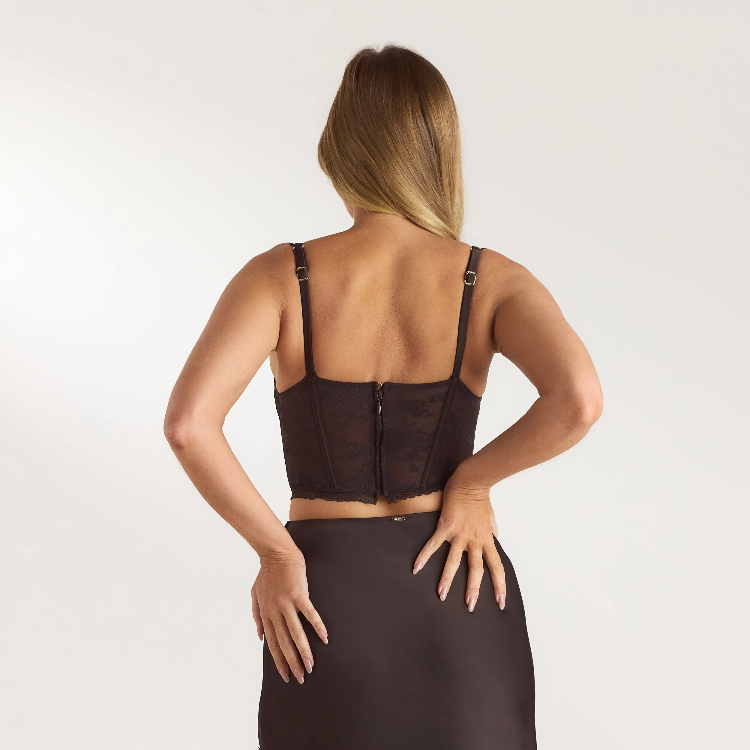 Lace Bralette Top - Chocolate sold by Lounge Underwear product image thumbnail 2