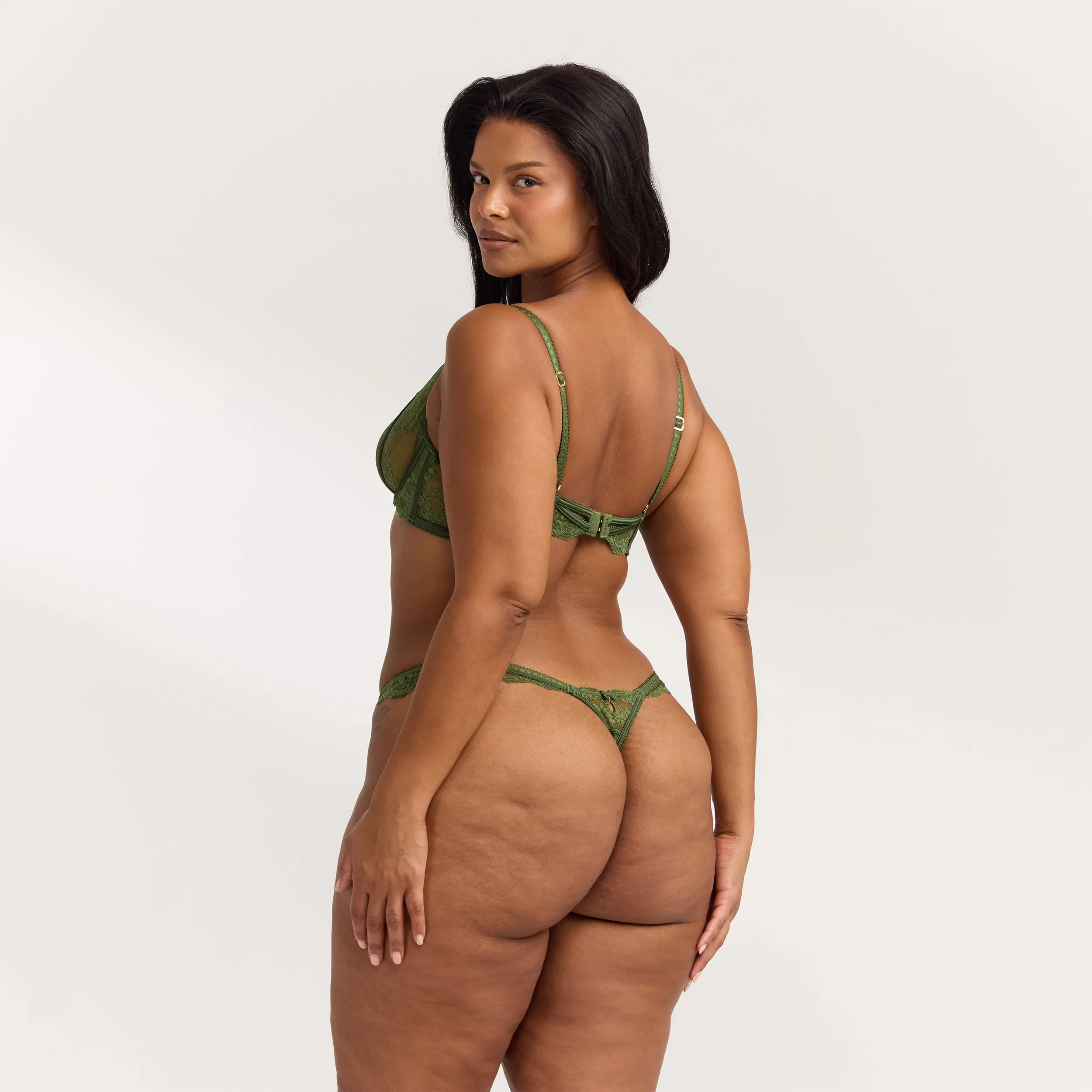 Enchant Plunge Bra - Olive sold by Lounge Underwear product image thumbnail 2