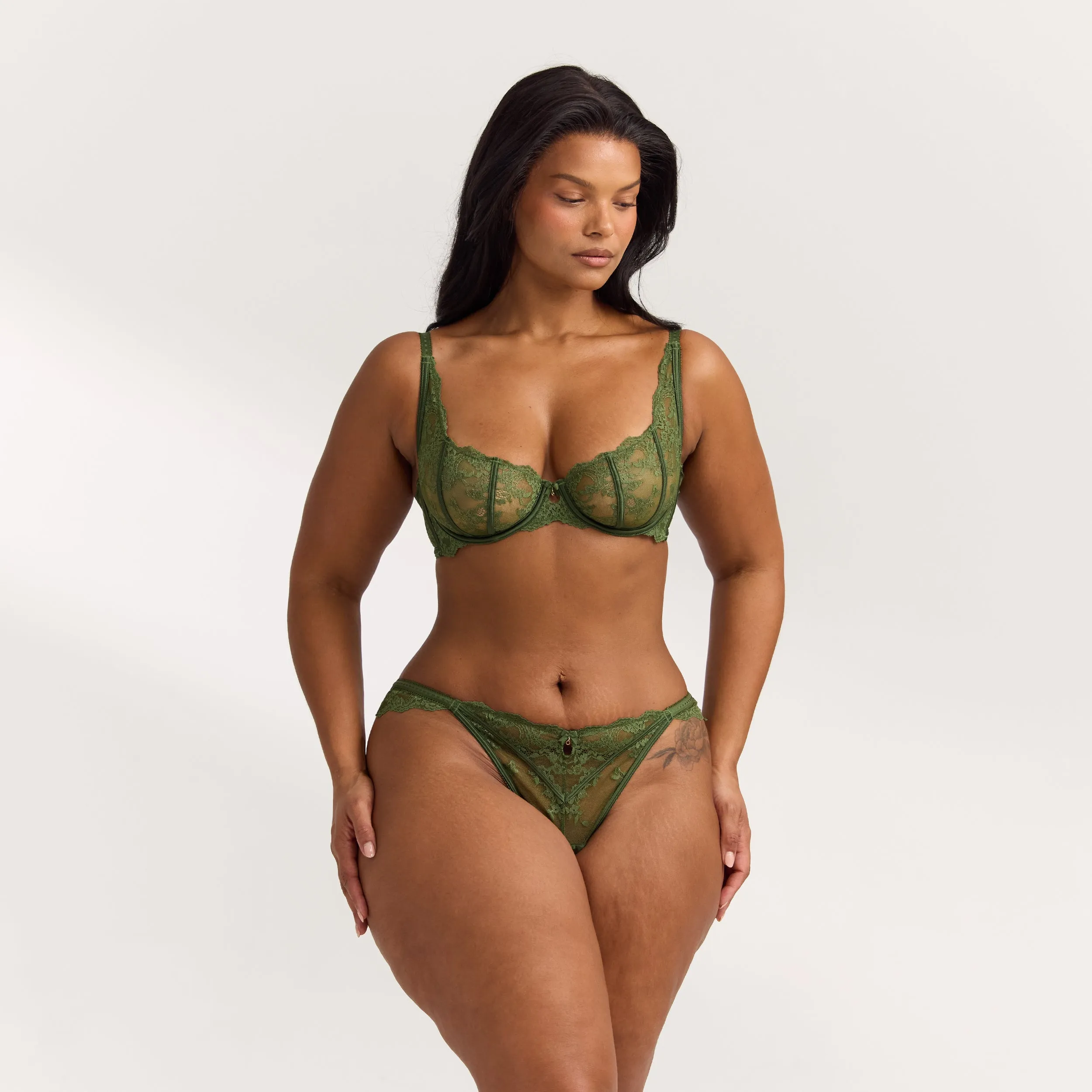 Enchant Plunge Bra - Olive sold by Lounge Underwear product image thumbnail 4
