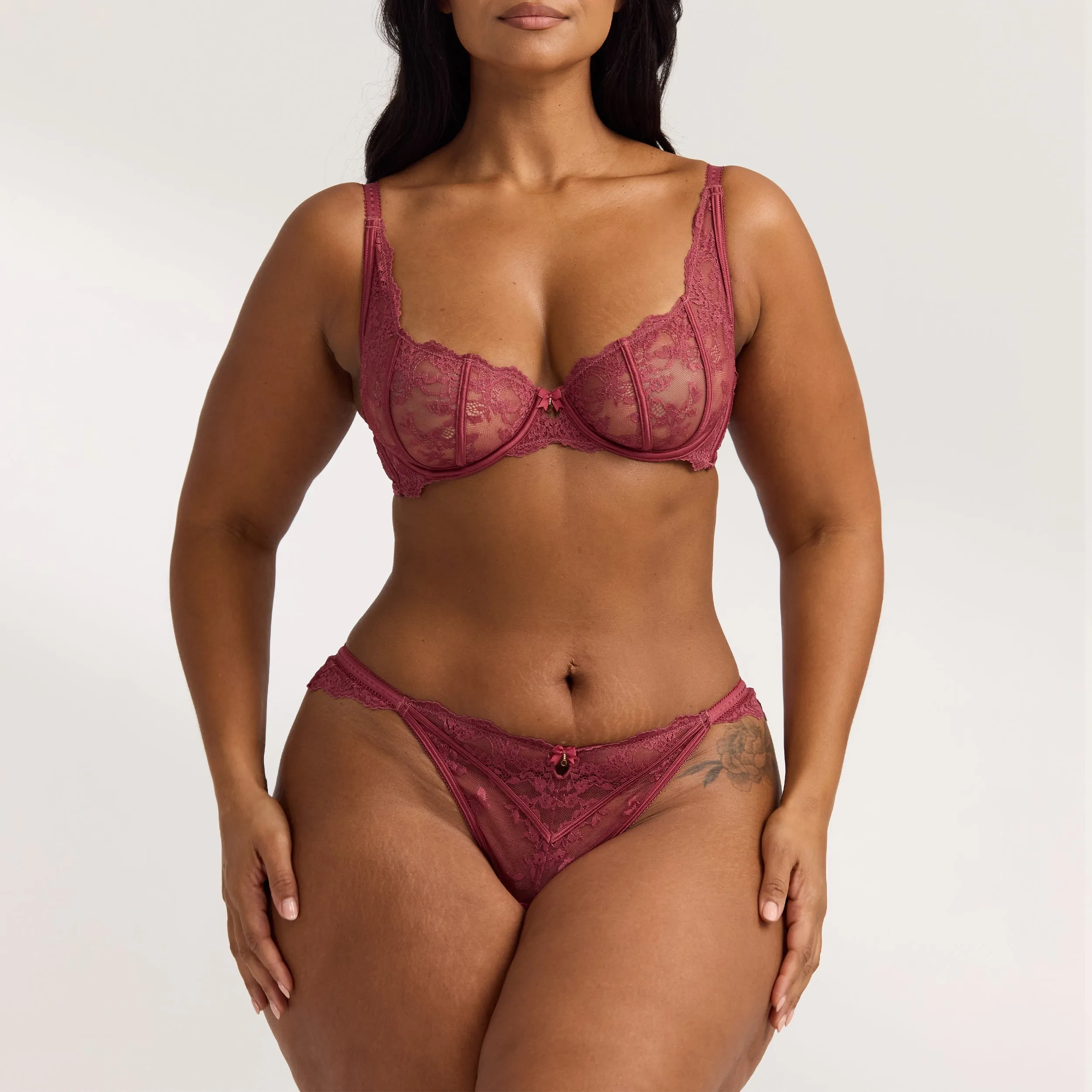 Enchant Plunge Bra - Rhubarb sold by Lounge Underwear