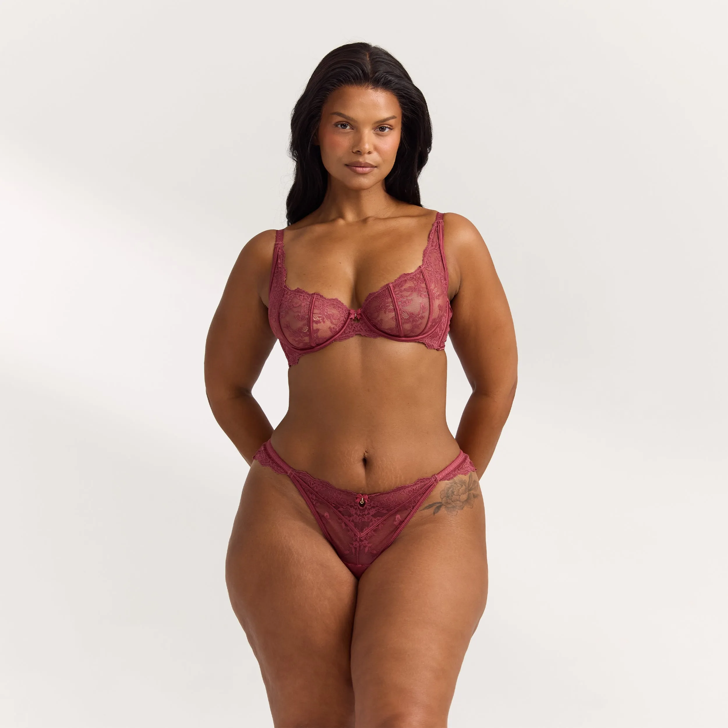 Enchant Plunge Bra - Rhubarb sold by Lounge Underwear product image thumbnail 3