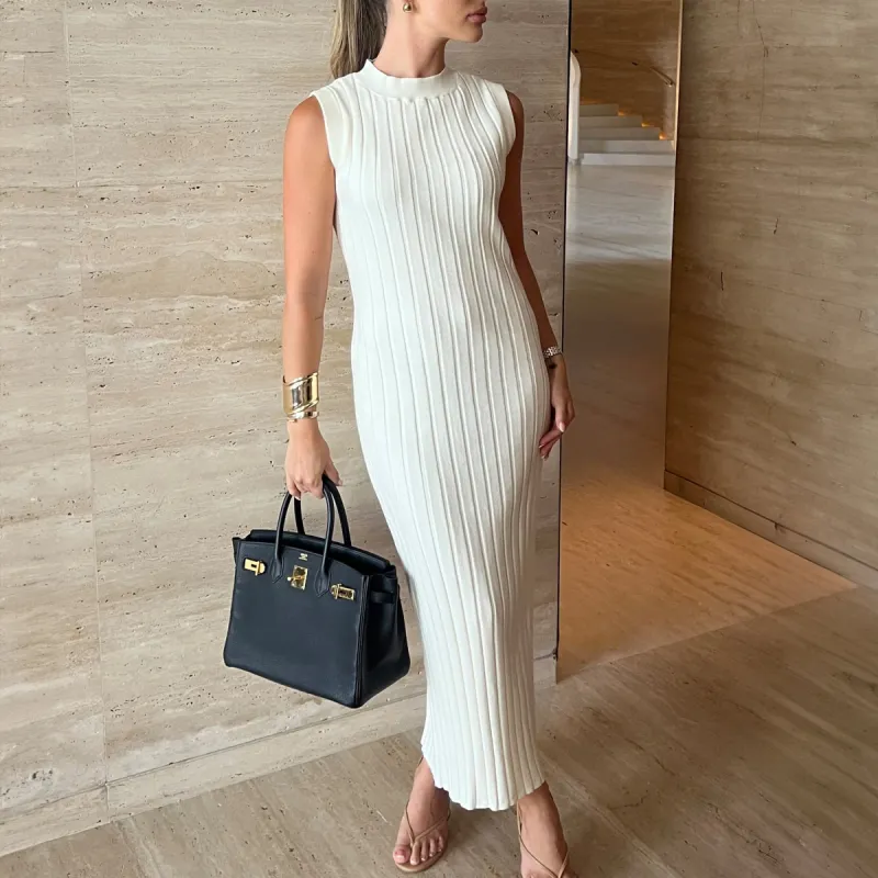 Knitted Maxi Dress - Cream sold by Lounge Underwear