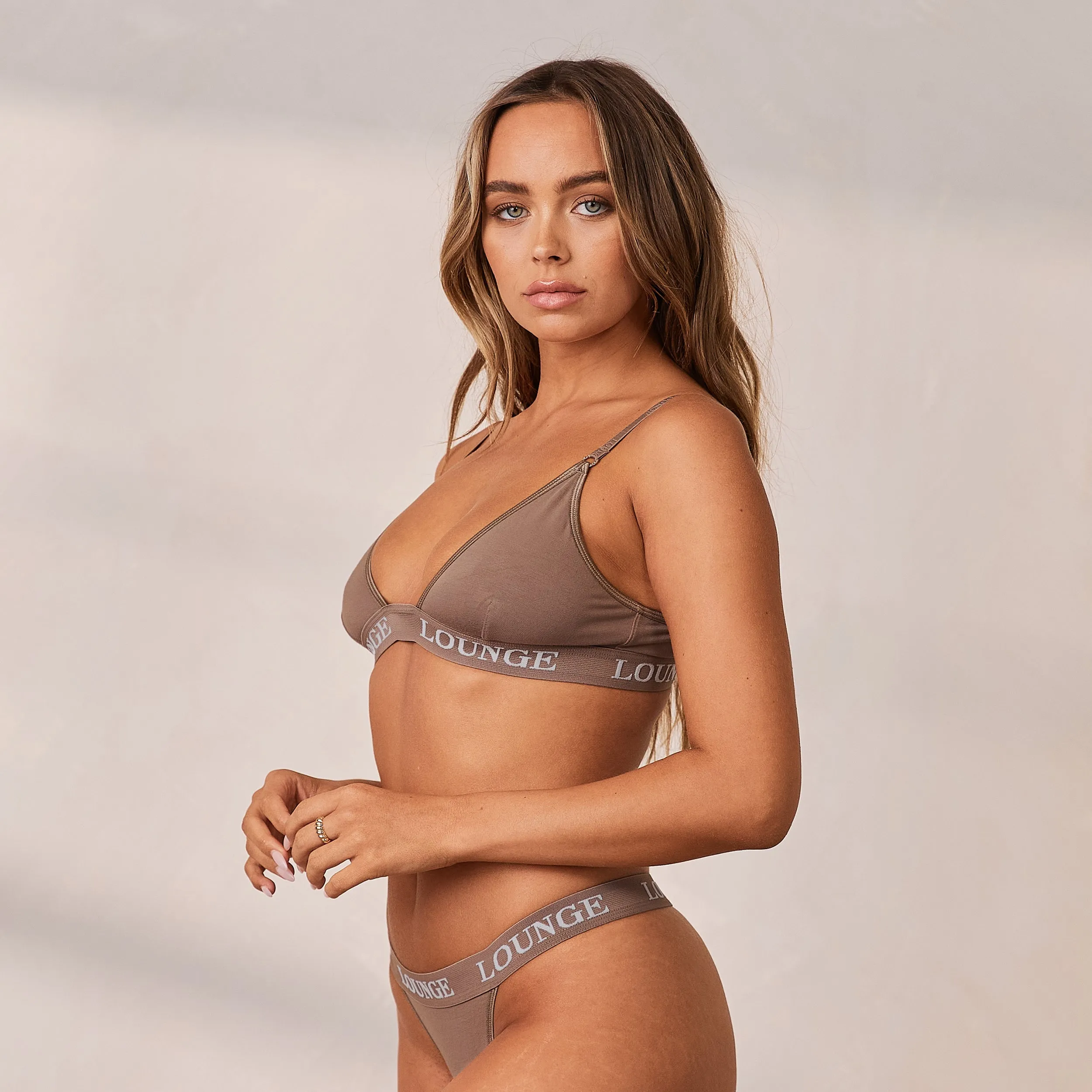 Bamboo Triangle Bra - Coffee sold by Lounge Underwear product image thumbnail 3