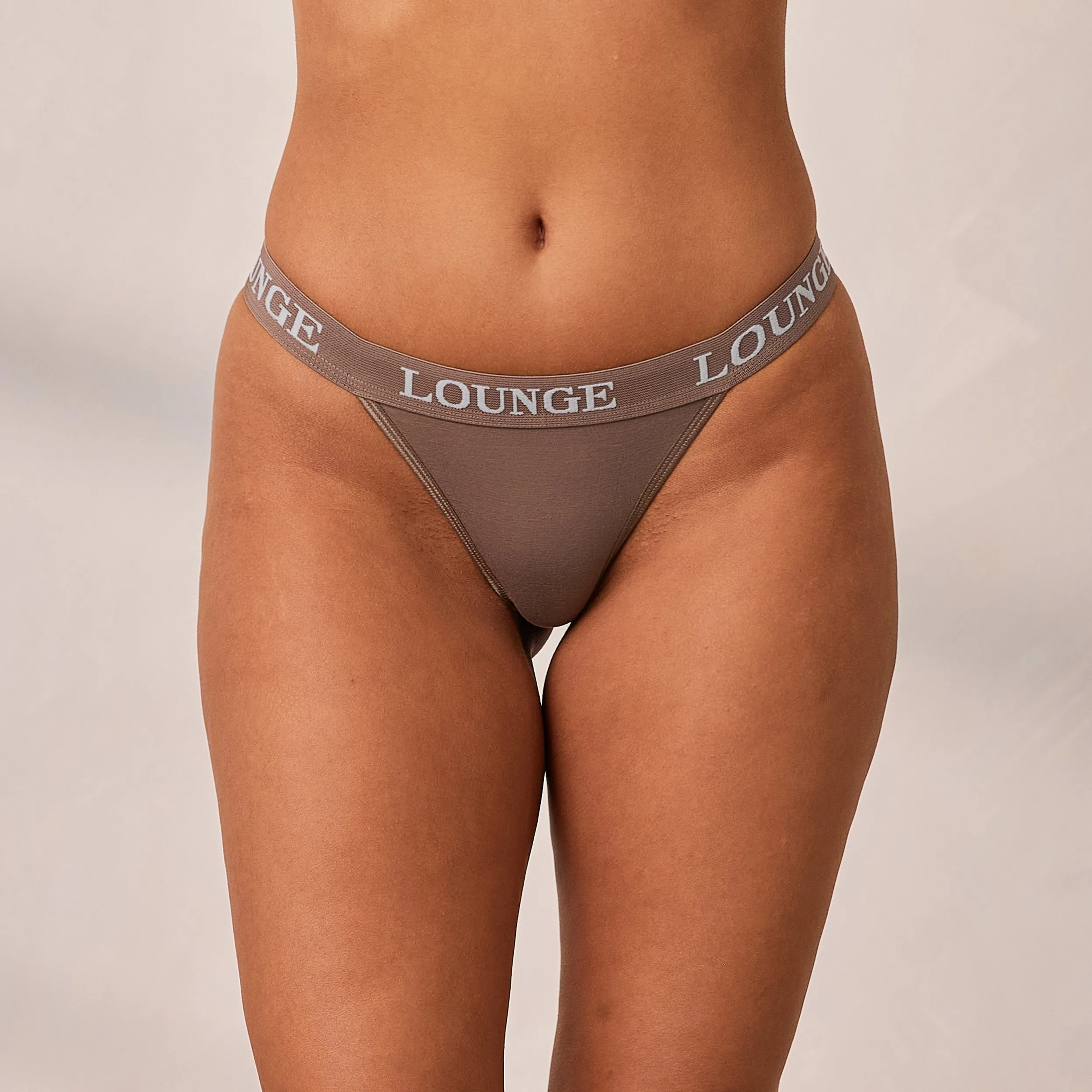 Bamboo Triangle Thong - Coffee sold by Lounge Underwear