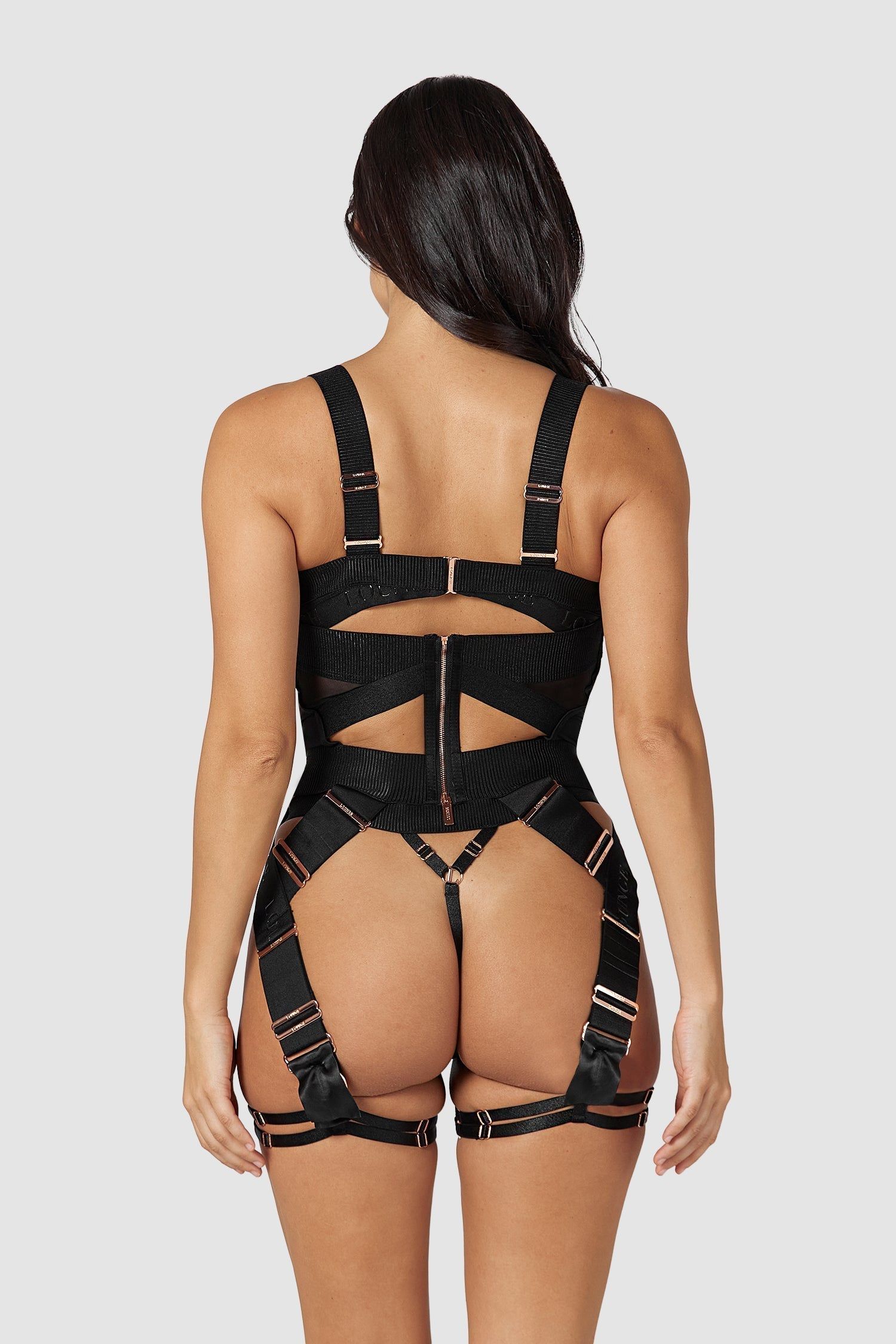 Livia Intimates Thong & Basque - Black sold by Lounge Underwear product image thumbnail 4