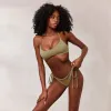 Reversible Bralette Bikini Top - Green/Floral sold by Lounge Underwear