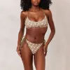 Reversible Bralette Bikini Top - Green/Floral sold by Lounge Underwear