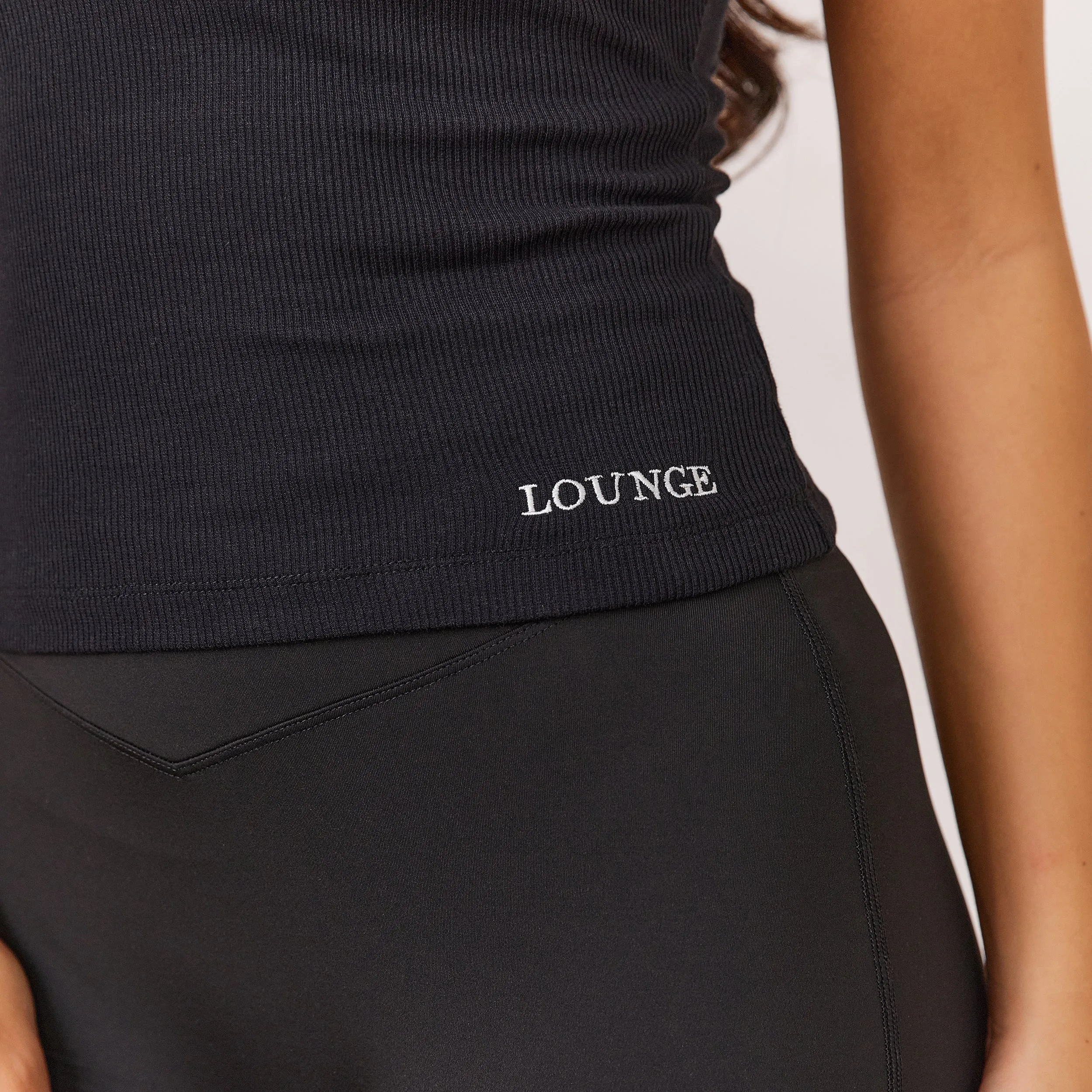 Varsity Racerback Top - Black sold by Lounge Underwear product image thumbnail 4