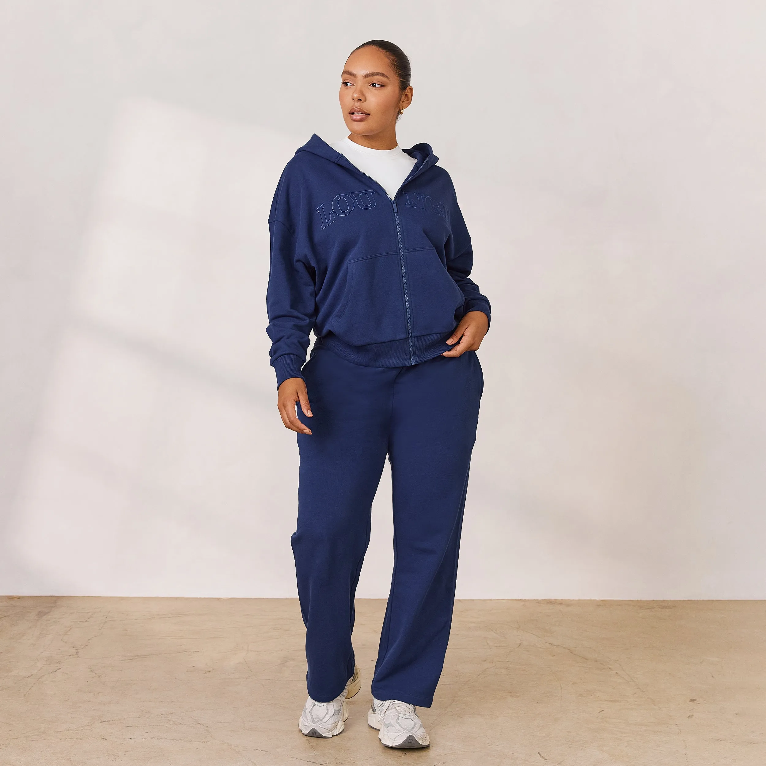 Varsity Zip-Up Hoodie - Navy sold by Lounge Underwear product image thumbnail 2