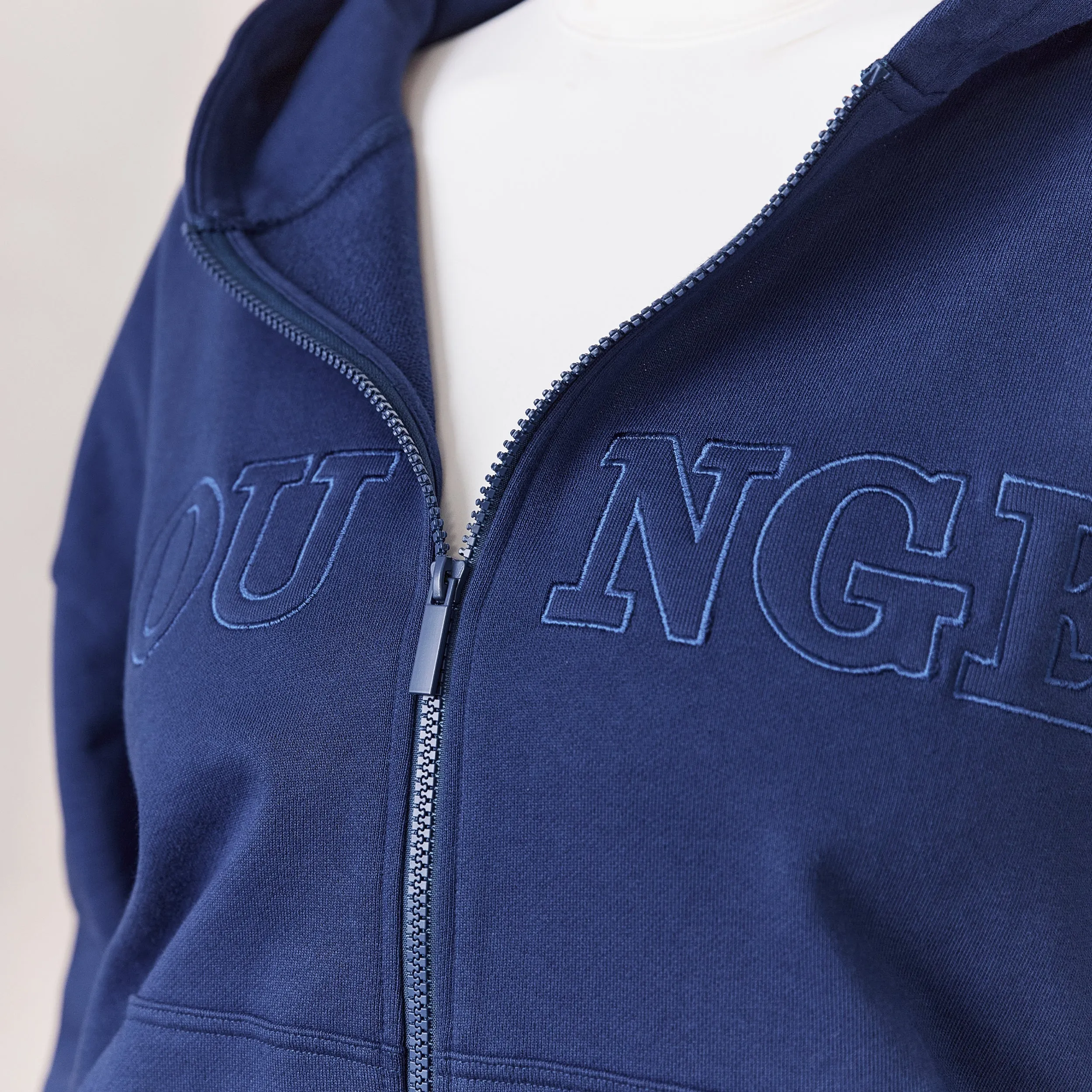 Varsity Zip-Up Hoodie - Navy sold by Lounge Underwear product image thumbnail 4
