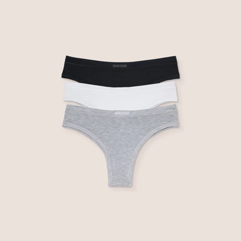 Bamboo Comfort Brazilians (3-pack) - Multi sold by Lounge Underwear