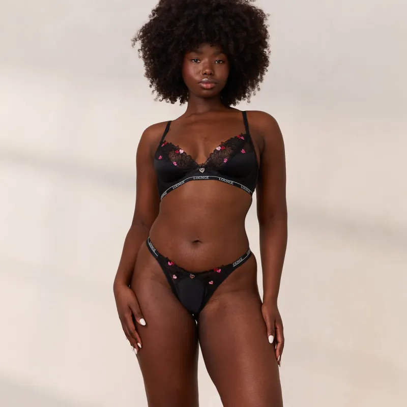 Zalia Plunge Bra - Black sold by Lounge Underwear