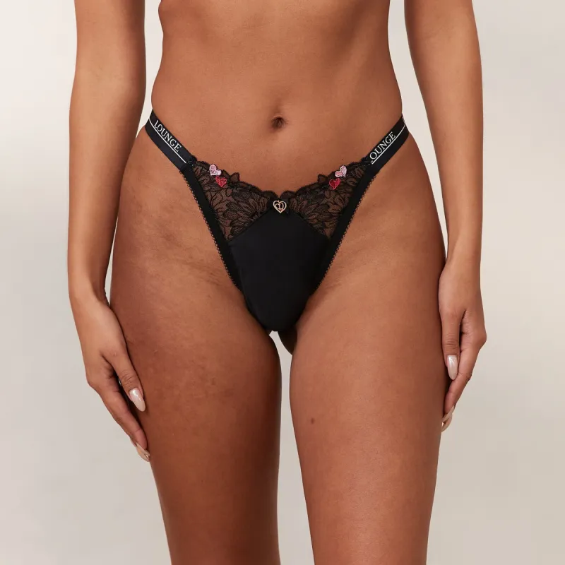 Zalia Thong - Black sold by Lounge Underwear