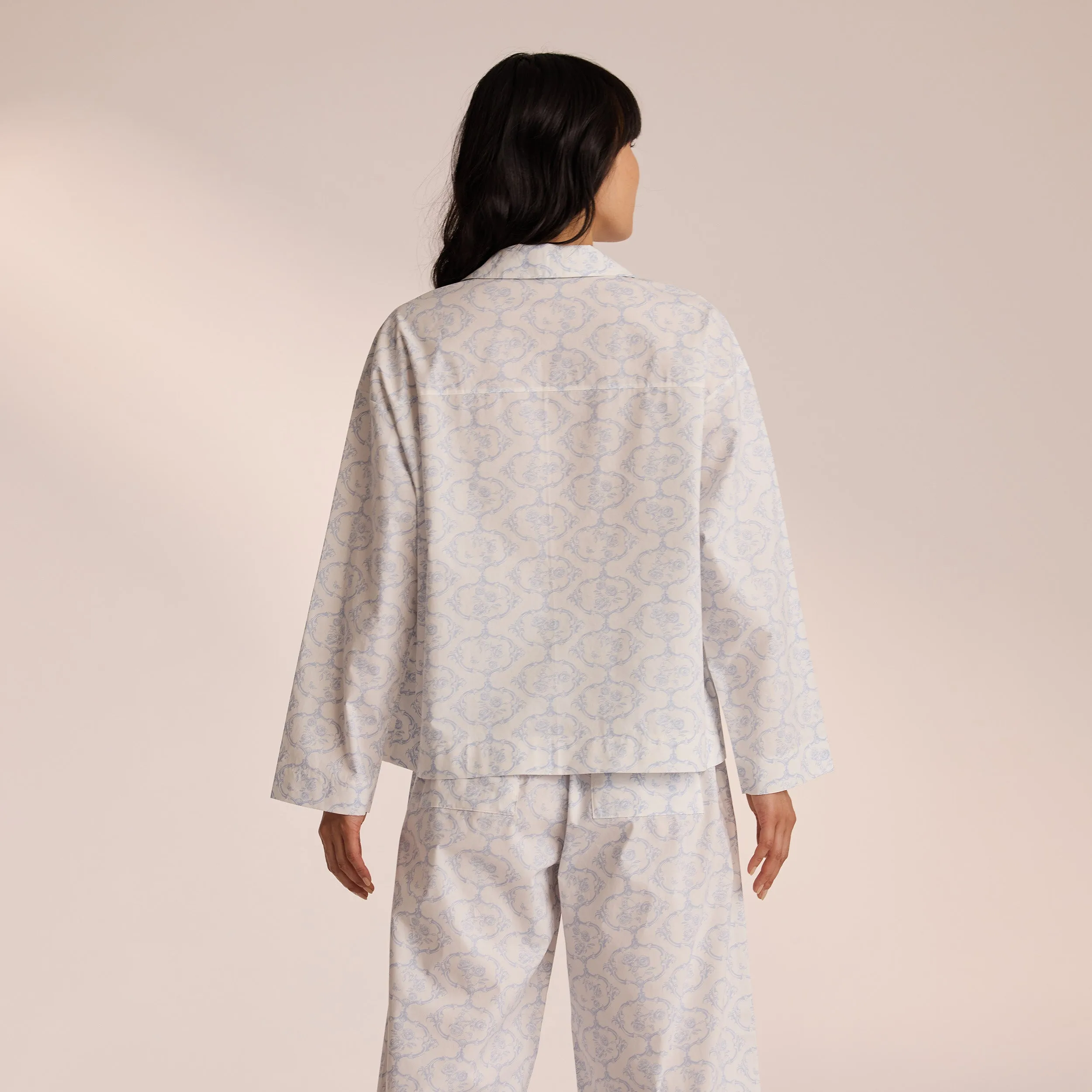 Cotton Pajama Shirt - Blue sold by Lounge Underwear product image thumbnail 5
