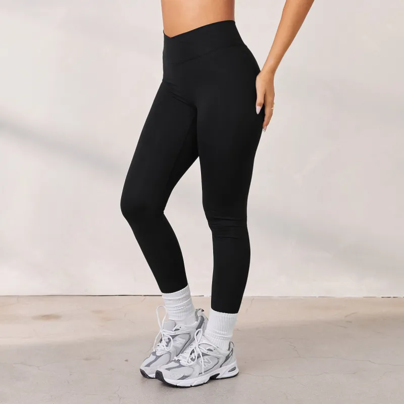 Silhouette Crossover Leggings - Black sold by Lounge Underwear