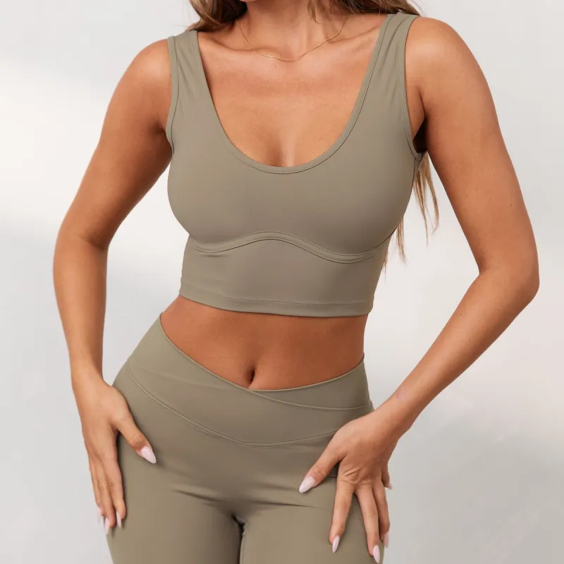 Silhouette Crop Top - Dune sold by Lounge Underwear