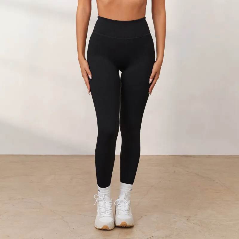 Cosy Ribbed Leggings - Black sold by Lounge Underwear